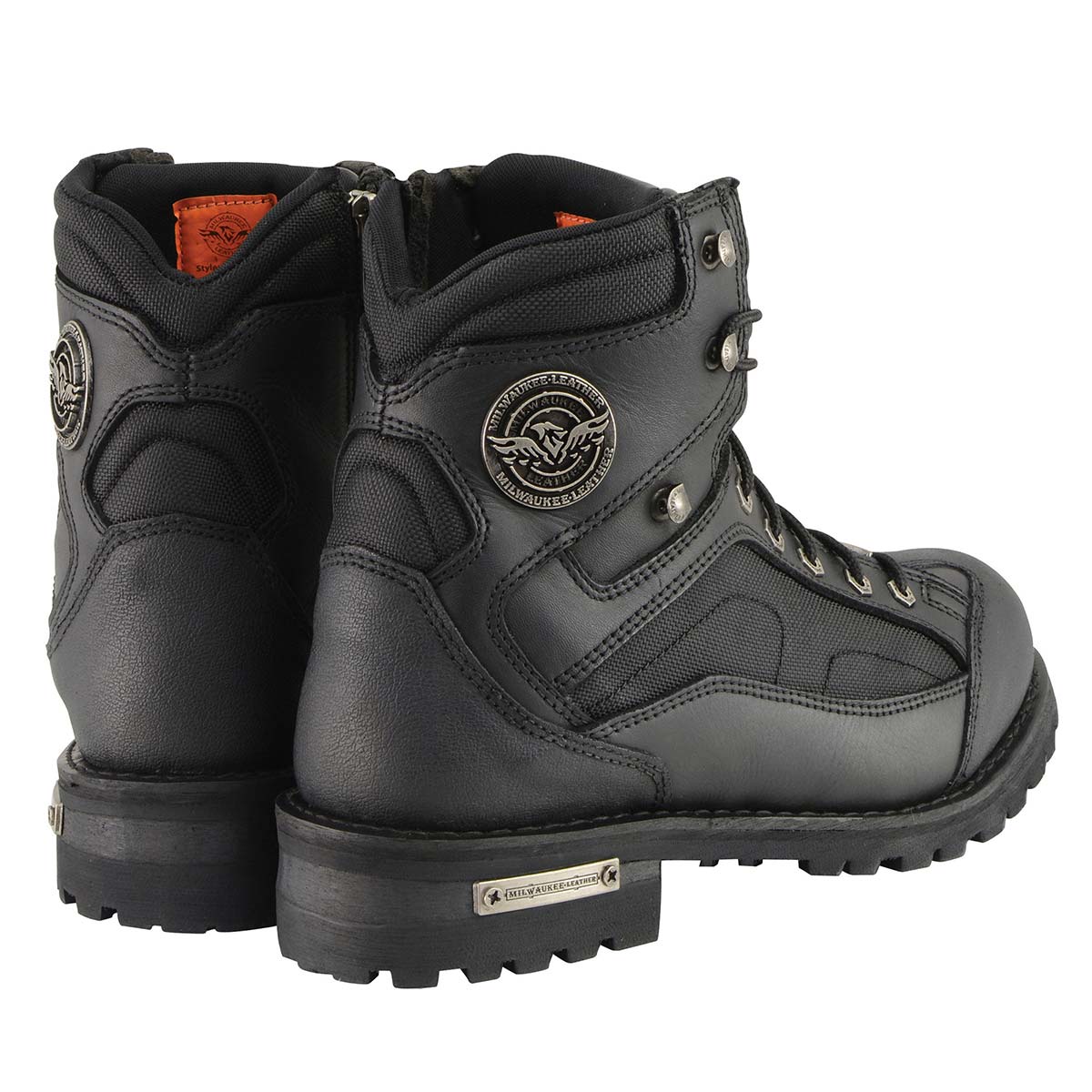 Milwaukee Leather MBM9080 Men's Black Leather 6-Inch Lace to Toe Motorcycle Rider Boots w/ Gear Shift Protection - Image 8