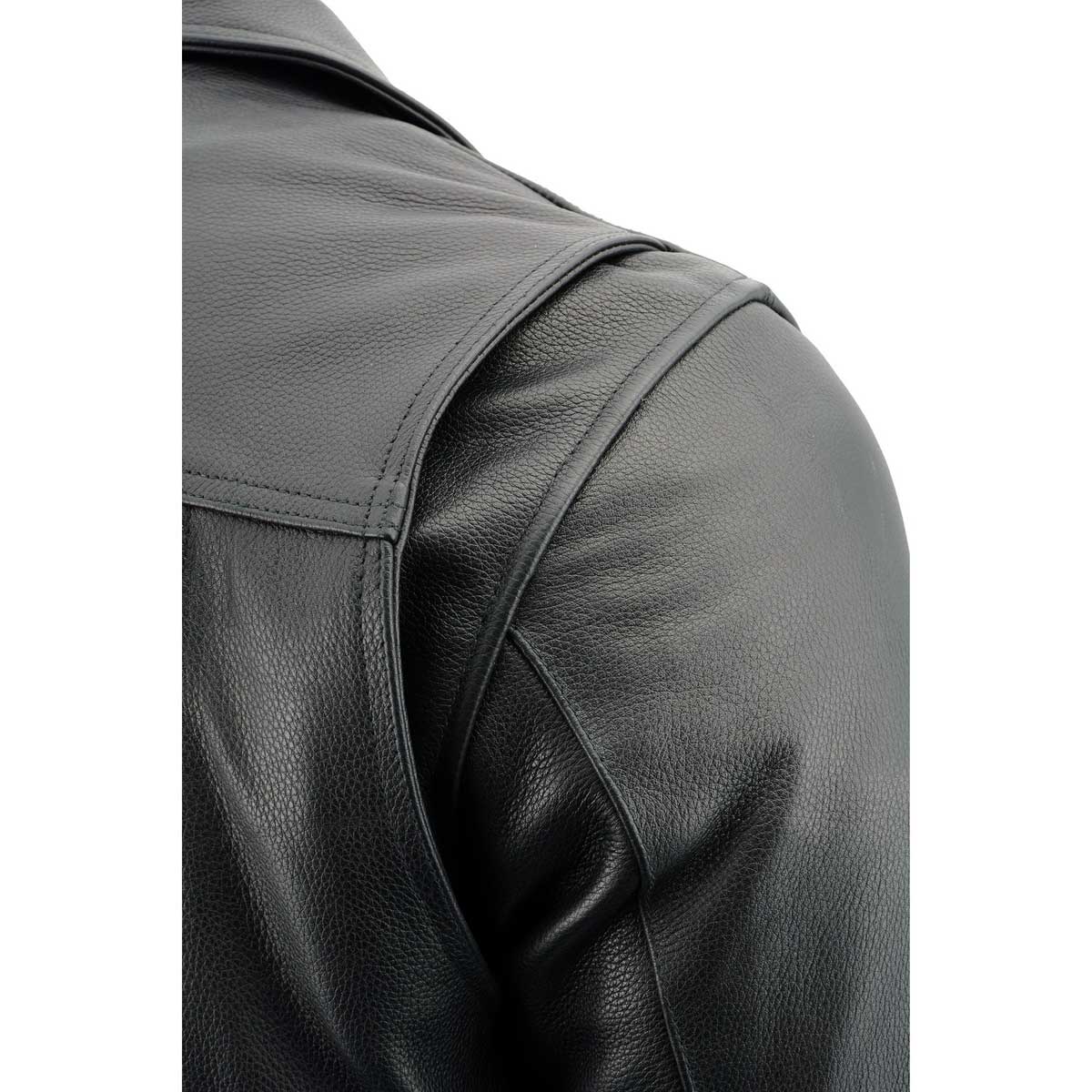 Milwaukee Leather LKM1760 Men's Black Leather Motorcycle Riders Jacket w/ Multi-Utility Pockets - Image 10