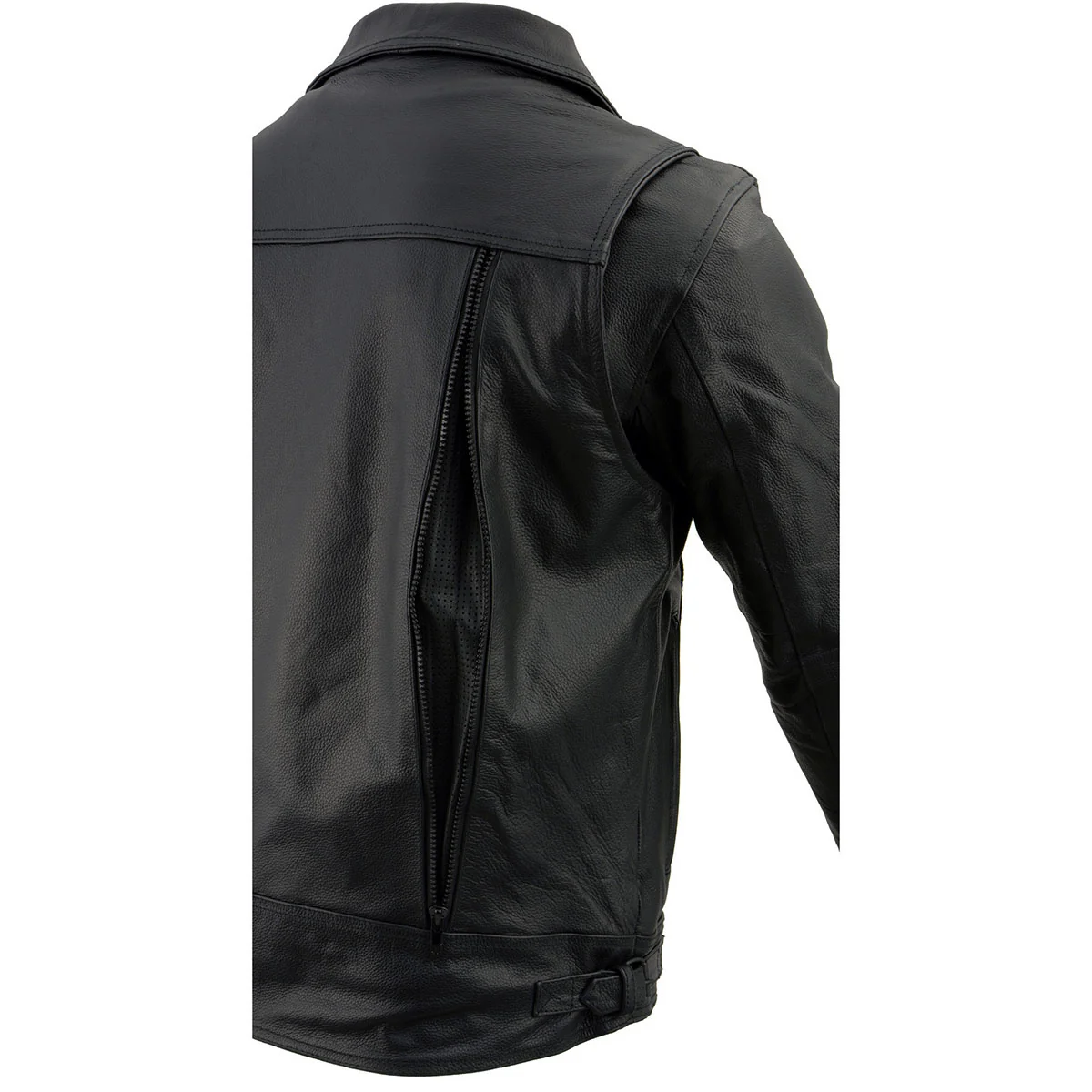 Milwaukee Leather LKM1760 Men's Black Leather Motorcycle Riders Jacket w/ Multi-Utility Pockets - Image 13
