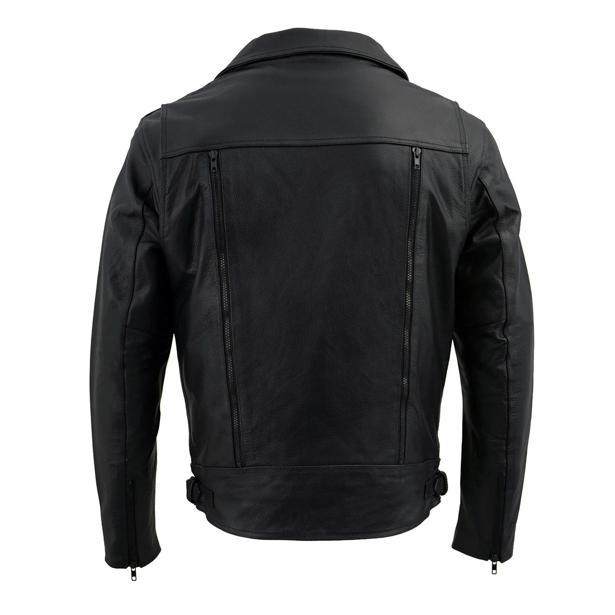 Milwaukee Leather LKM1760 Men's Black Leather Motorcycle Riders Jacket w/ Multi-Utility Pockets - Image 4
