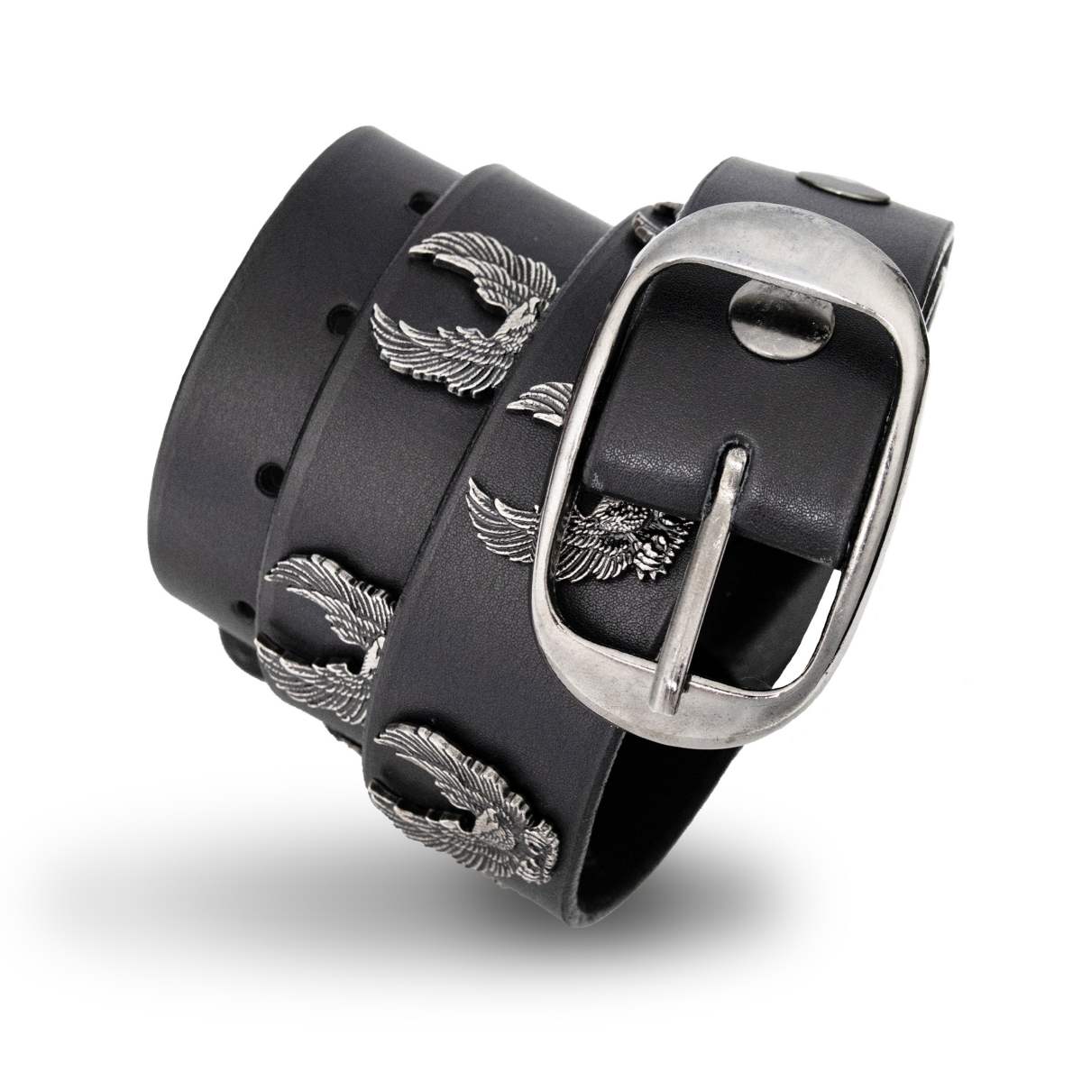 Milwaukee Leather Men's Liberty Talon Black Leather Belt with USA Eagle Emblems - 1.5 Inch Biker Belt - MP7113 - Image 5