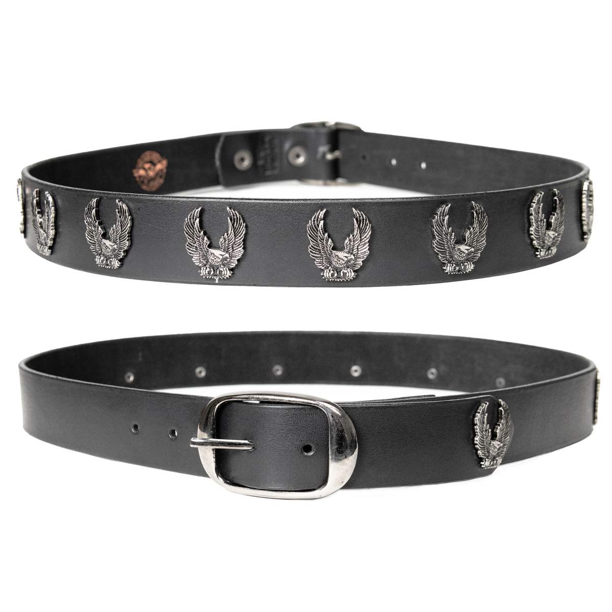 Milwaukee Leather Men's Liberty Talon Black Leather Belt with USA Eagle Emblems - 1.5 Inch Biker Belt - MP7113 - Image 6