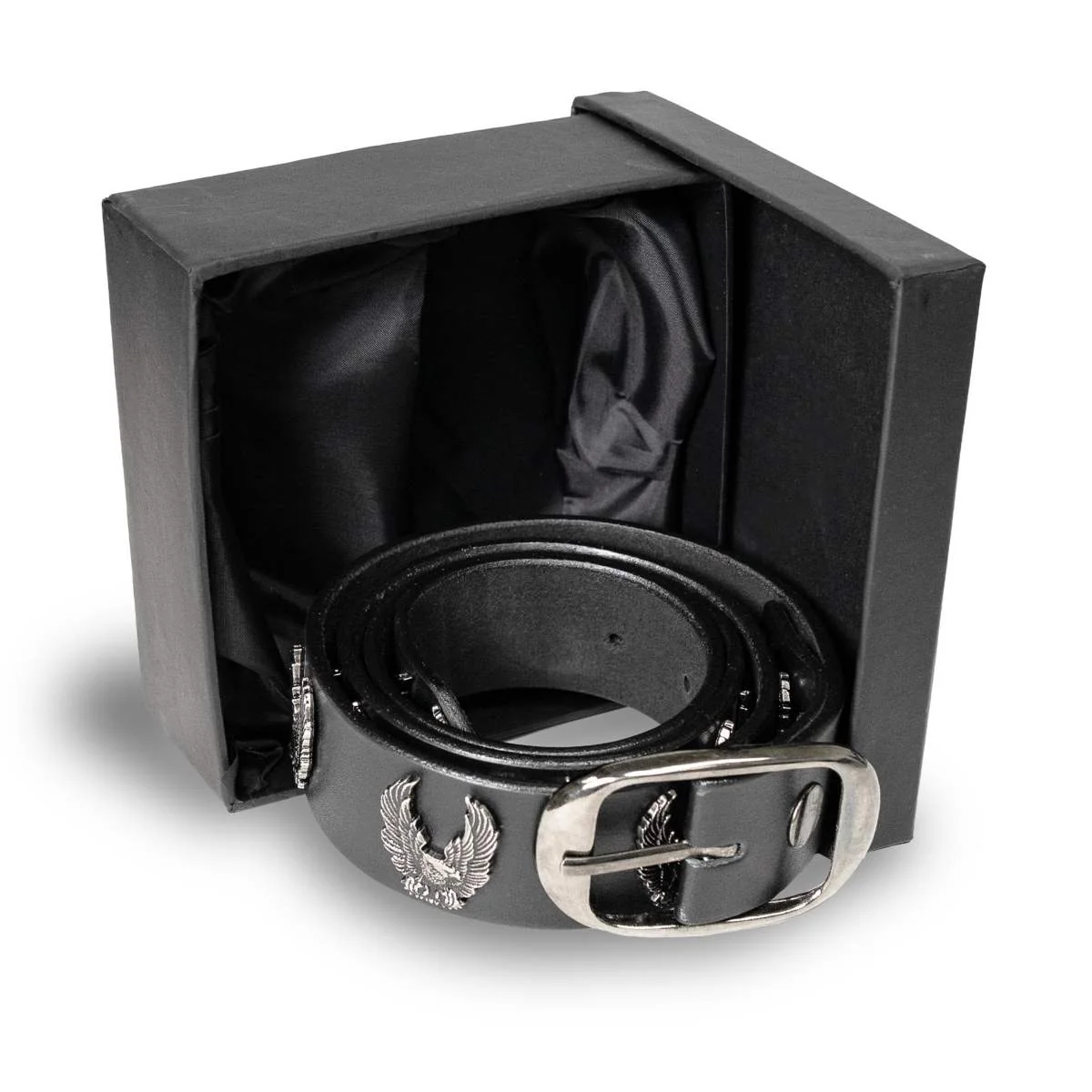 Milwaukee Leather Men's Liberty Talon Black Leather Belt with USA Eagle Emblems - 1.5 Inch Biker Belt - MP7113 - Image 7