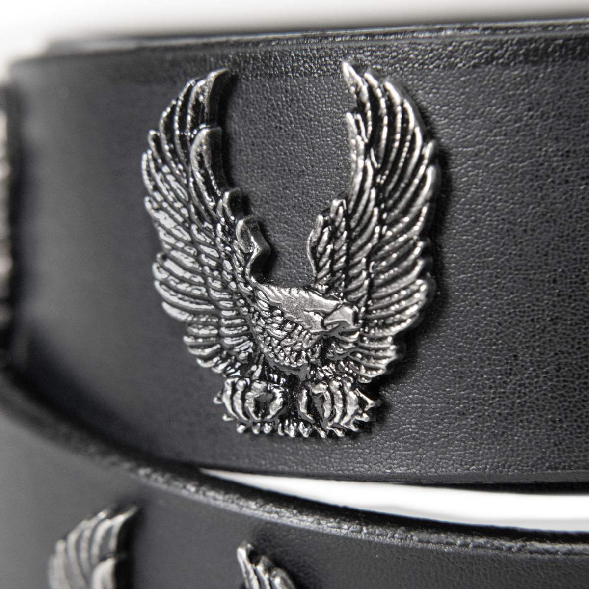 Milwaukee Leather Men's Liberty Talon Black Leather Belt with USA Eagle Emblems - 1.5 Inch Biker Belt - MP7113 - Image 9