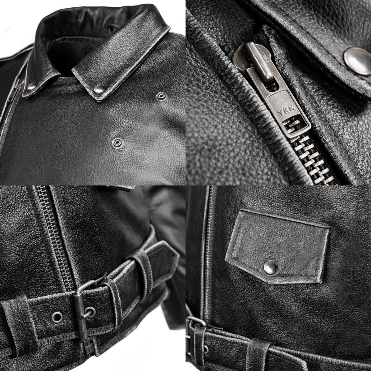 Milwaukee Leather Men's Live to Ride Classic Black Premium Leather CE Armored Motorcycle Jacket - Side Lace - LKM1706 - Image 13
