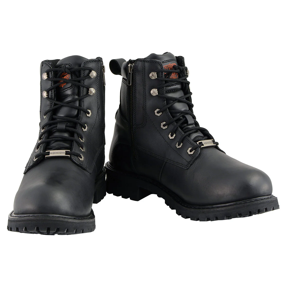 Milwaukee Leather Men's Black Leather Wide Width 6-Inch Lace-Up Logger Waterproof Motorcycle Boots MBM9096WP - Image 6