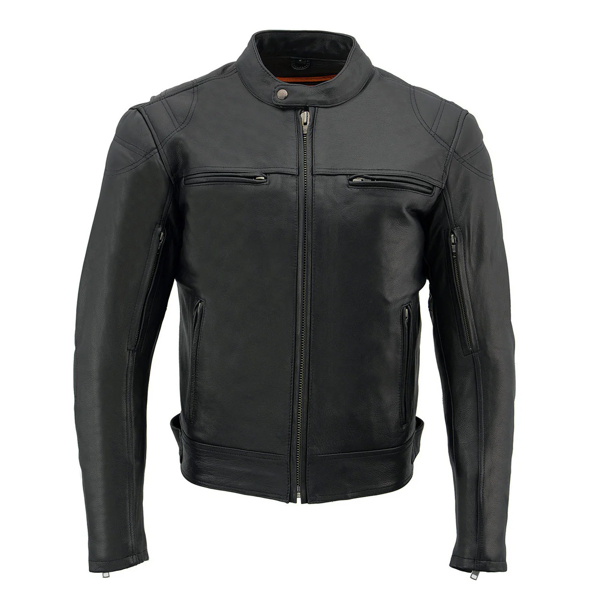 Milwaukee Leather MLM1560 Men's Black Long Body and Vented Motorcycle Leather Jacket - Image 11