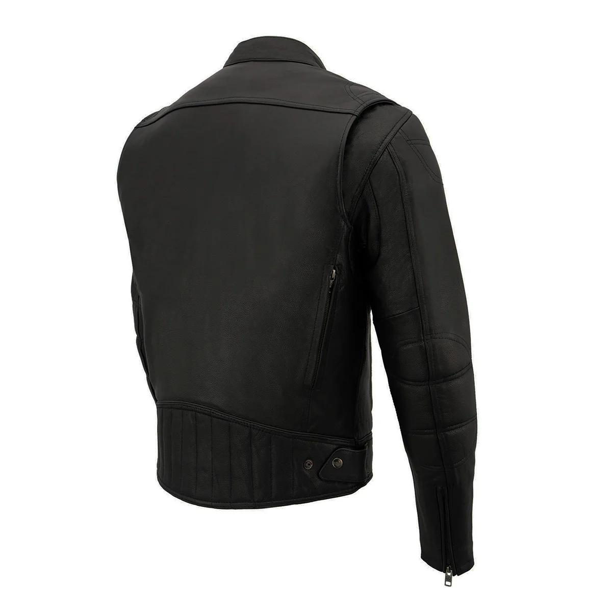 Milwaukee Leather MLM1560 Men's Black Long Body and Vented Motorcycle Leather Jacket - Image 12