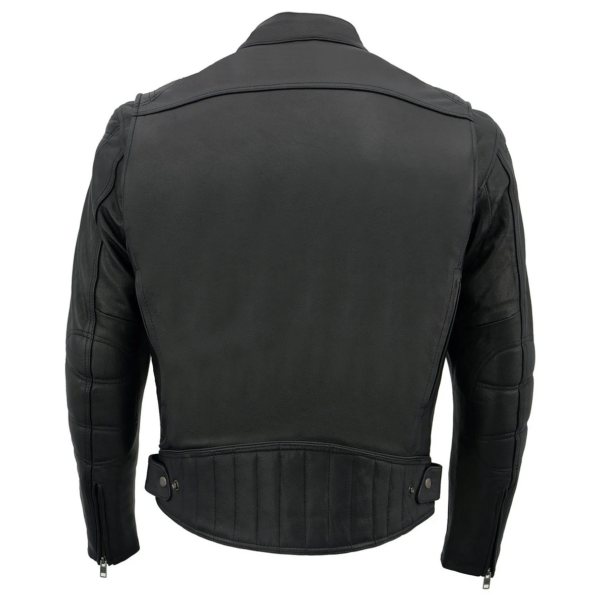 Milwaukee Leather MLM1560 Men's Black Long Body and Vented Motorcycle Leather Jacket - Image 2