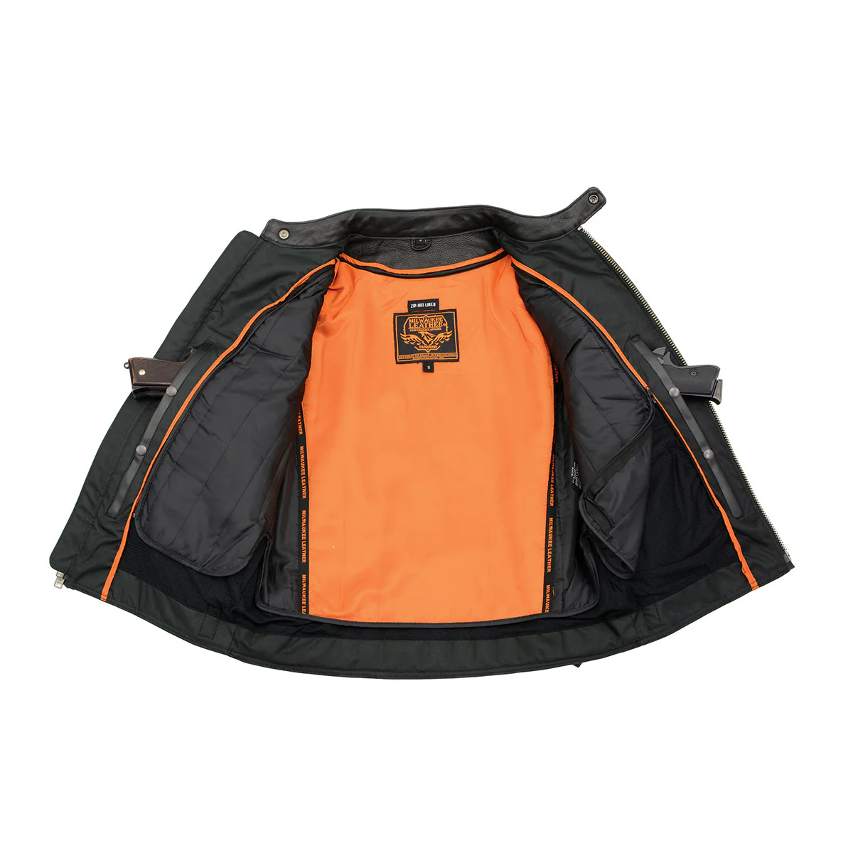 Milwaukee Leather MLM1560 Men's Black Long Body and Vented Motorcycle Leather Jacket - Image 4