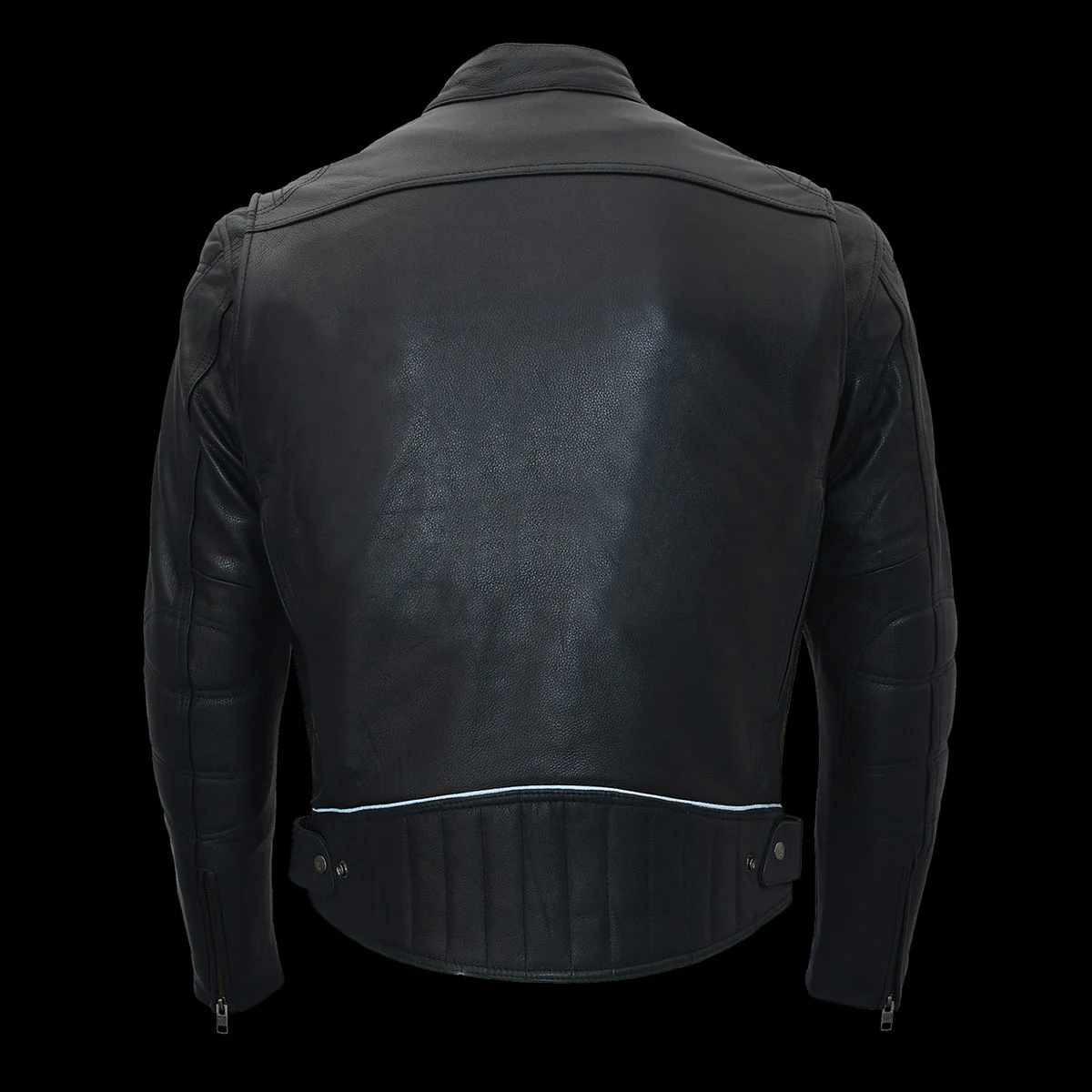 Milwaukee Leather MLM1560 Men's Black Long Body and Vented Motorcycle Leather Jacket - Image 5