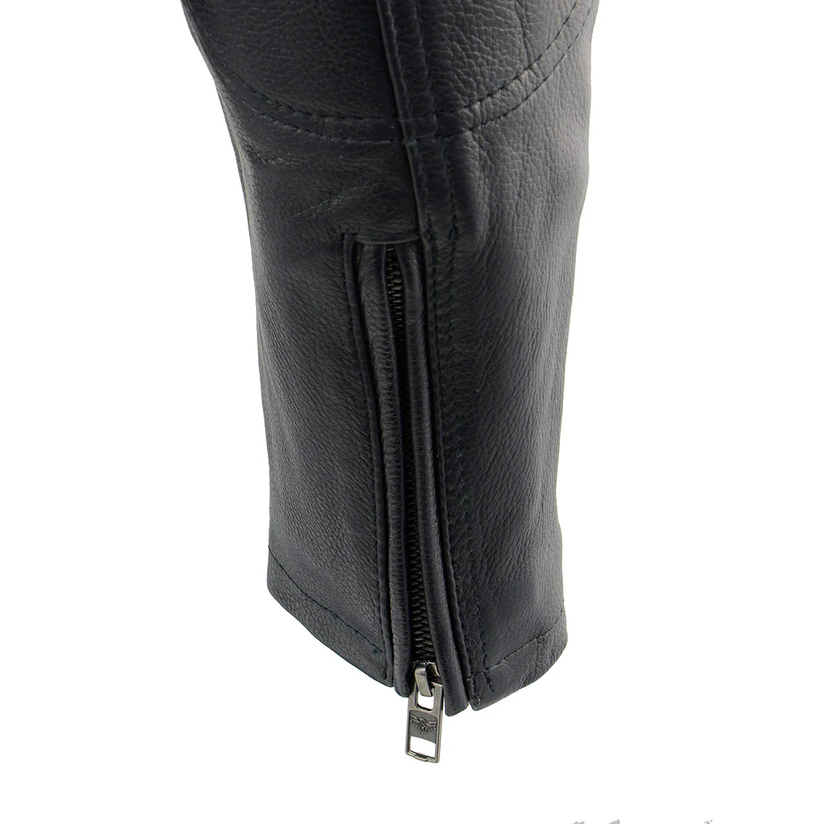 Milwaukee Leather MLM1560 Men's Black Long Body and Vented Motorcycle Leather Jacket - Image 9