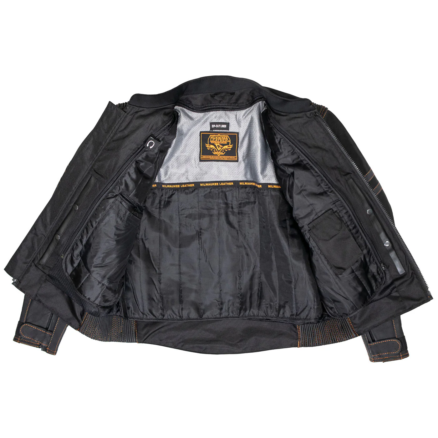 Milwaukee Leather Men's Matte Black Street CE Armored Motorcycle Vented Jacket - Reflective - LKM17012 - Image 10
