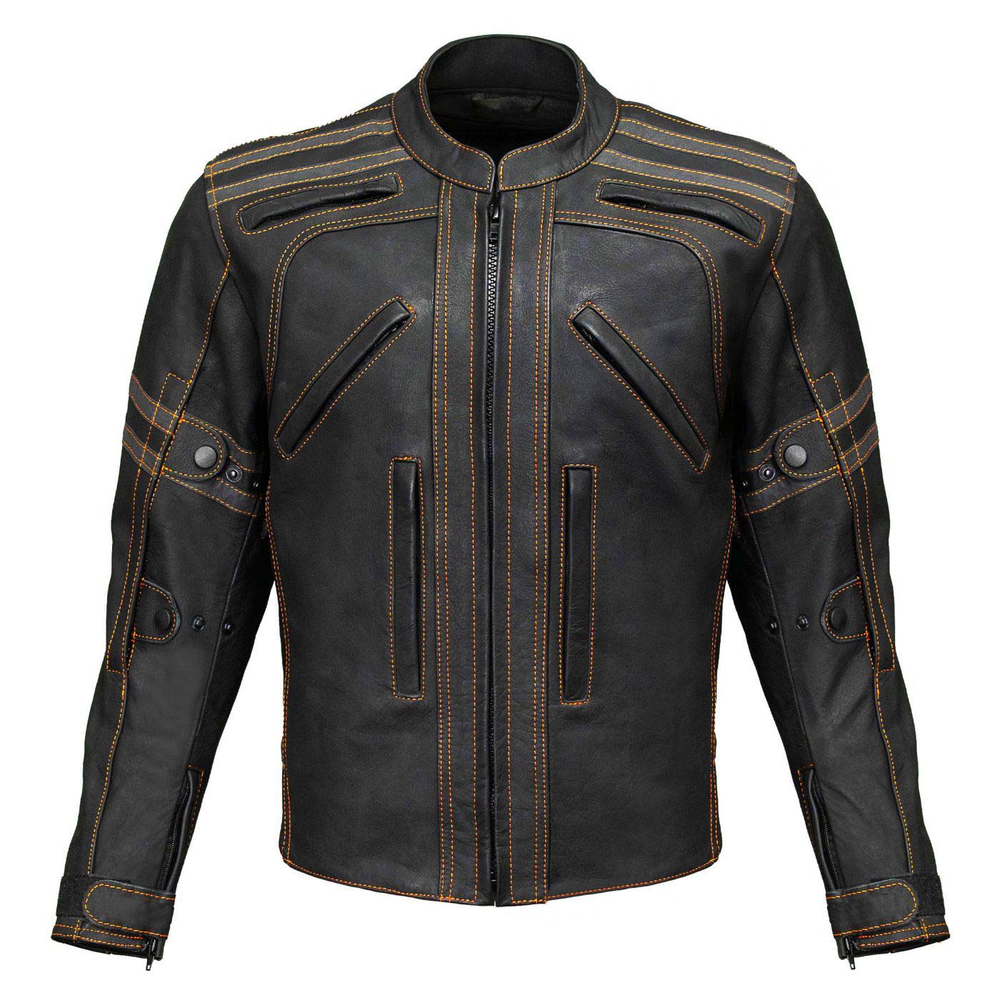 Milwaukee Leather Men's Matte Black Street CE Armored Motorcycle Vented Jacket - Reflective - LKM17012 - Image 16