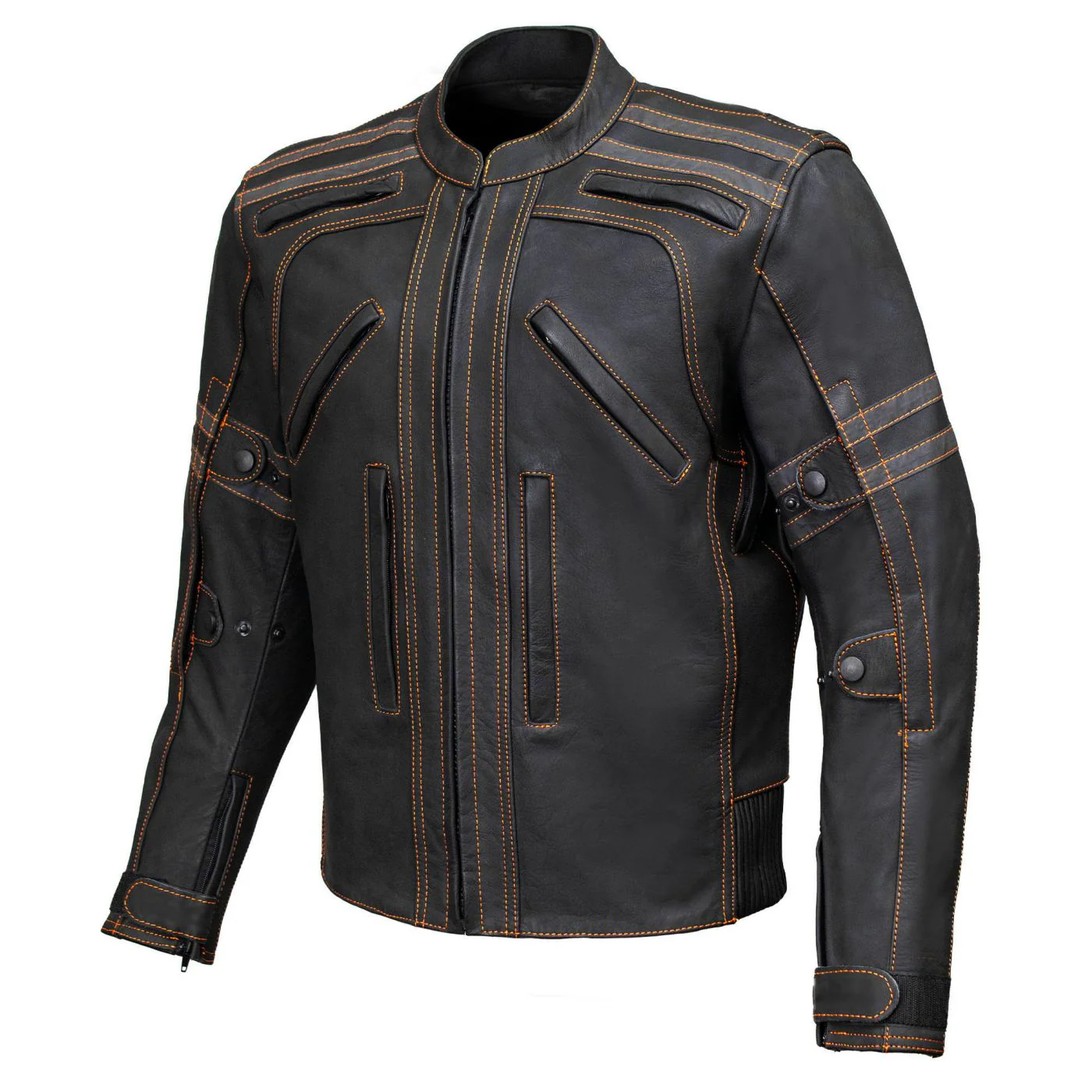 Milwaukee Leather Men's Matte Black Street CE Armored Motorcycle Vented Jacket - Reflective - LKM17012 - Image 17