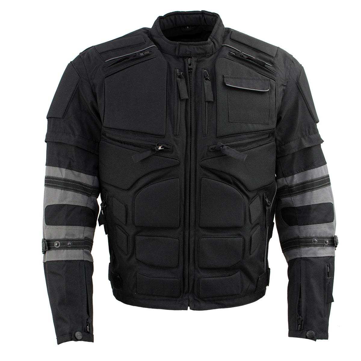 Milwaukee Leather Men's Morph Black/Grey Textile Motorcycle Jacket w/ CE Armor, Removable Sleeves - MPM17026 - Image 15