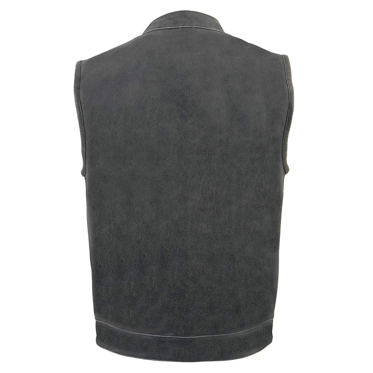 Milwaukee Leather MLM3513 Men's Premium Leather Club-Style Motorcycle Vest w/ Snaps and Zipper Closure - Image 7