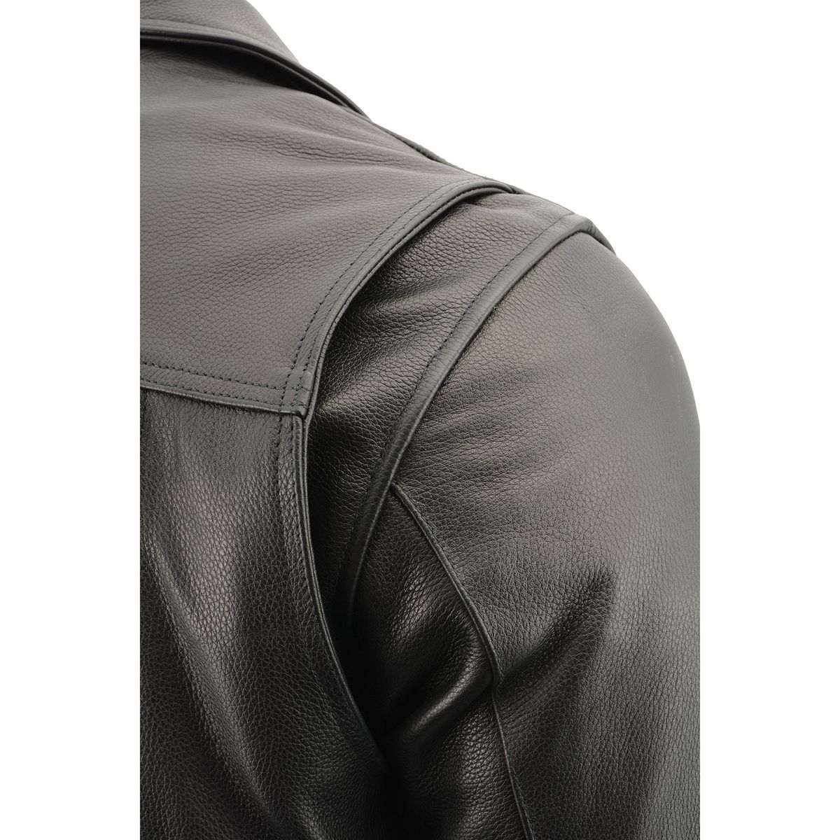 Milwaukee Leather MLM1520 Men's Pistol Pete Vented Black Leather Cruiser Jacket - Image 12