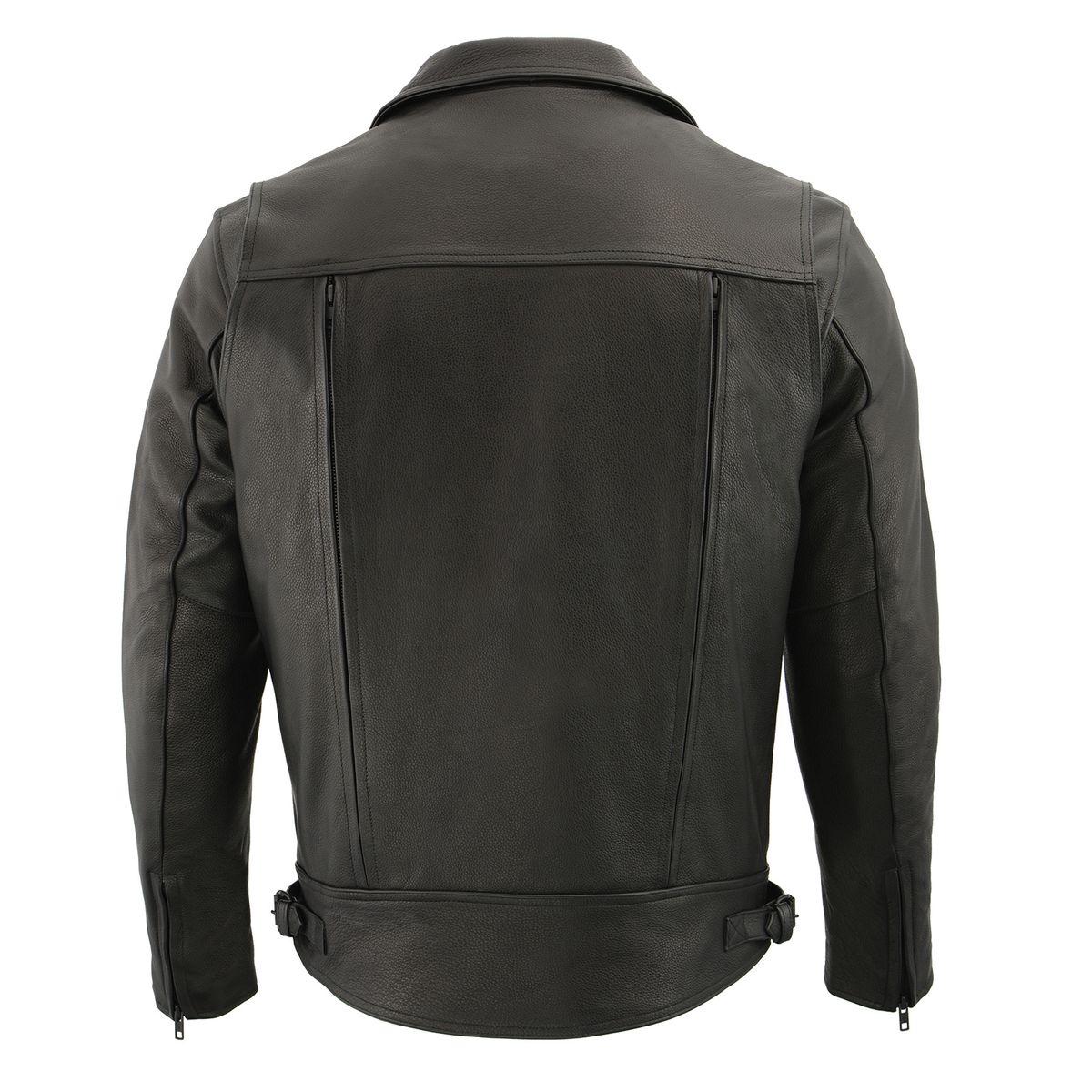 Milwaukee Leather MLM1520 Men's Pistol Pete Vented Black Leather Cruiser Jacket - Image 2