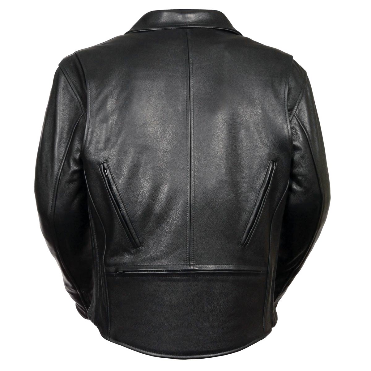 Milwaukee Leather Men's Premium Black Leather Beltless MC Style Motorcycle Jacket w/ Side Stretch - SH1057 - Image 2