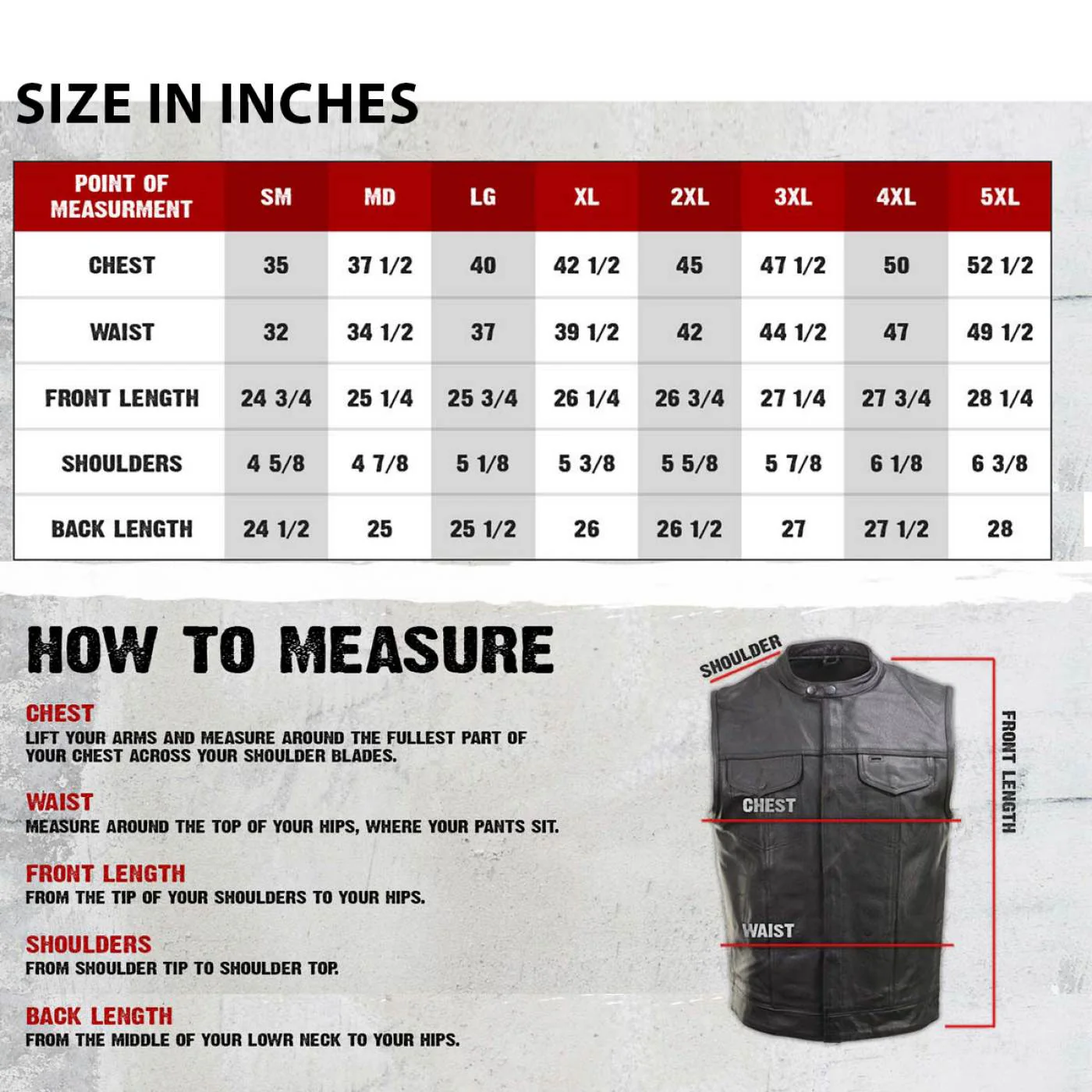 Milwaukee Leather Men's Quick Draw Black Cowhide Leather Motorcycle Vest - LKM3794 - Image 3