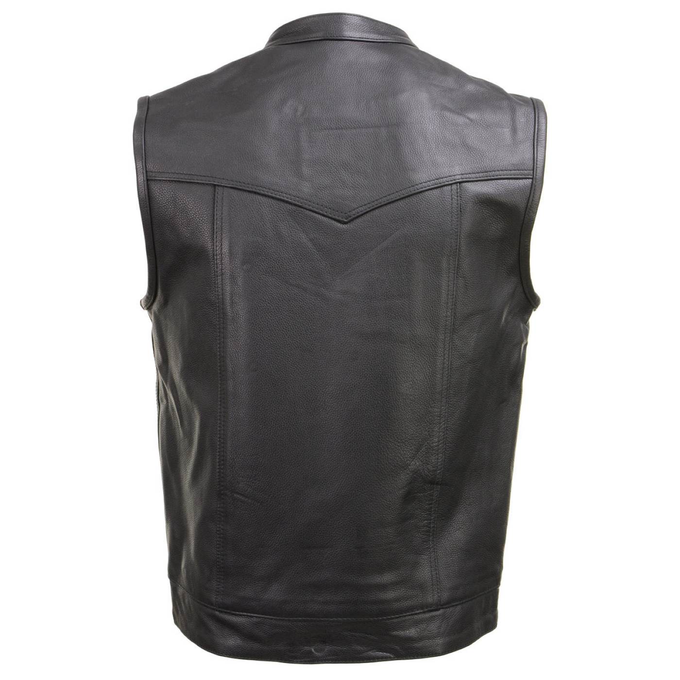 Milwaukee Leather Men's Quick Draw Black Cowhide Leather Motorcycle Vest - LKM3794 - Image 7