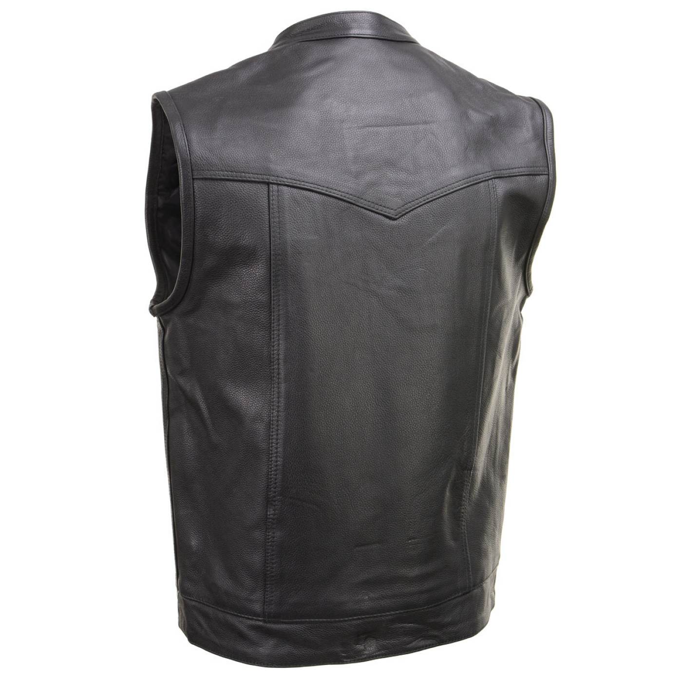 Milwaukee Leather Men's Quick Draw Black Cowhide Leather Motorcycle Vest - LKM3794 - Image 8