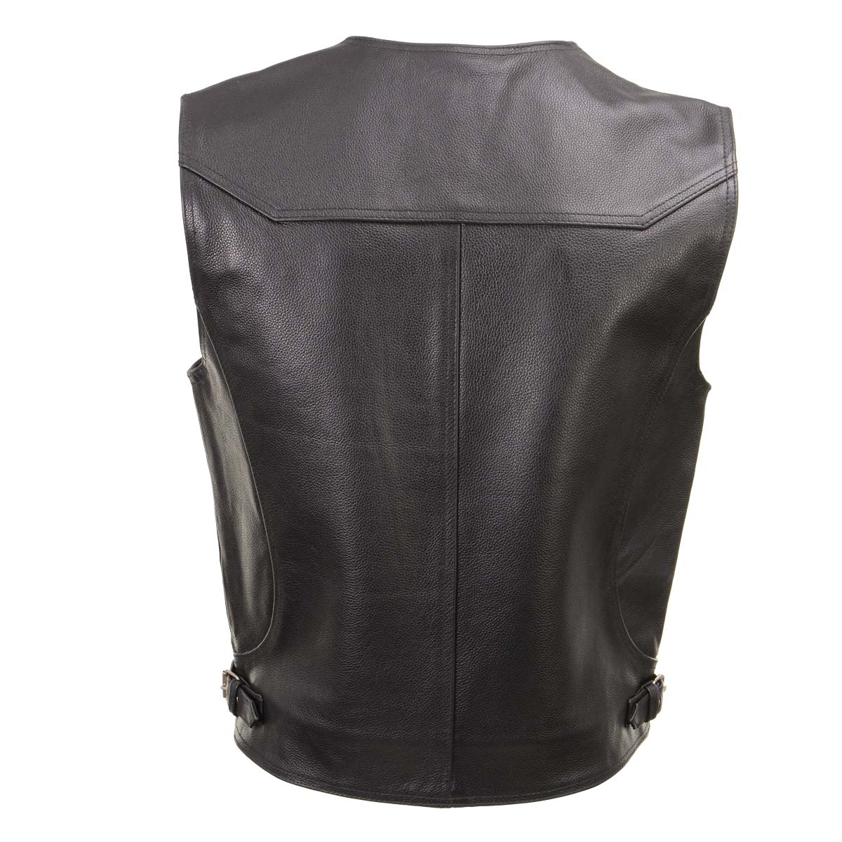 Milwaukee Leather Men's Road King Black Cowhide Leather Motorcycle Vest - LKM3793 - Image 2