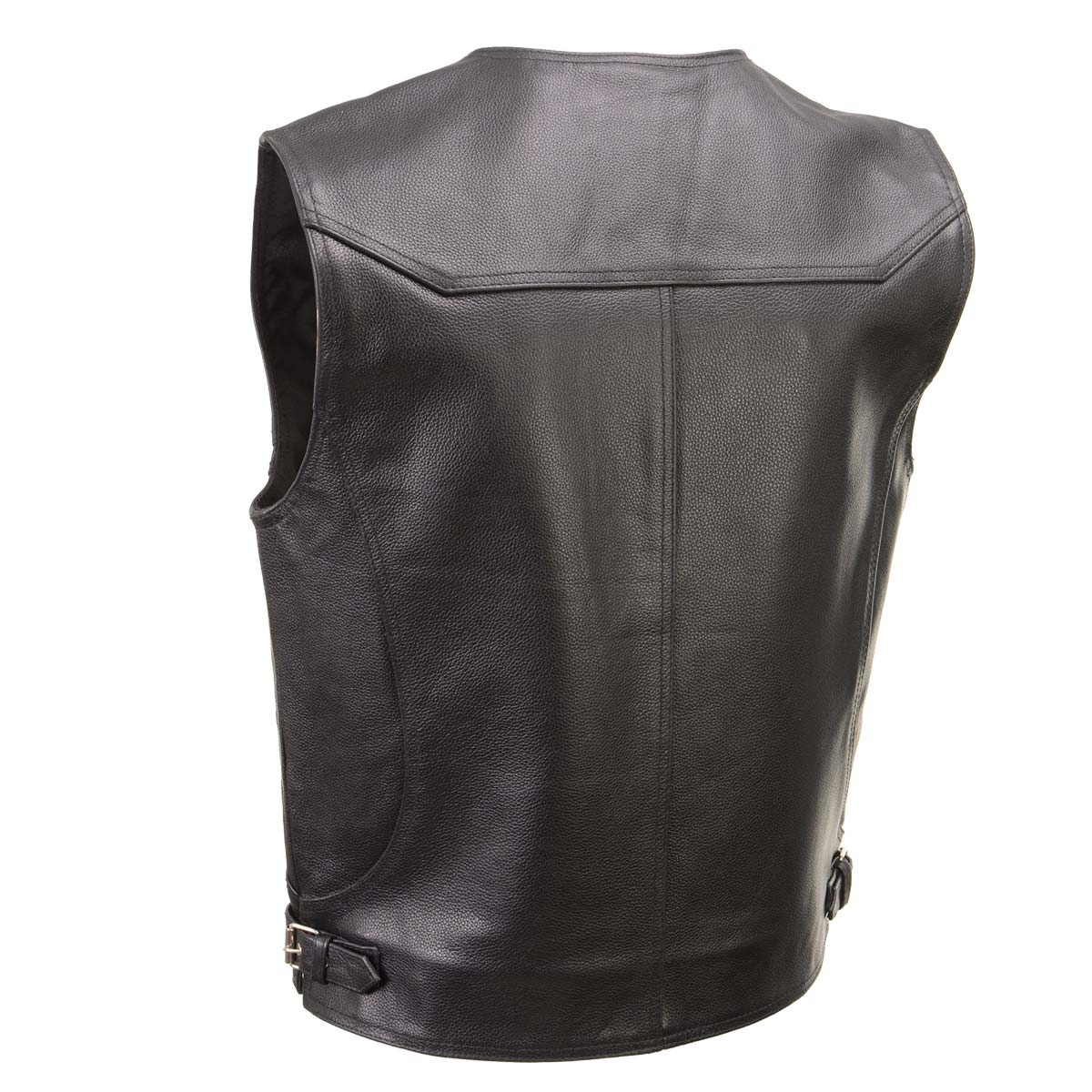 Milwaukee Leather Men's Road King Black Cowhide Leather Motorcycle Vest - LKM3793 - Image 5