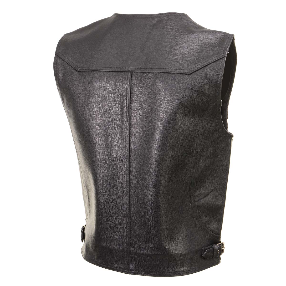 Milwaukee Leather Men's Road King Black Cowhide Leather Motorcycle Vest - LKM3793 - Image 6