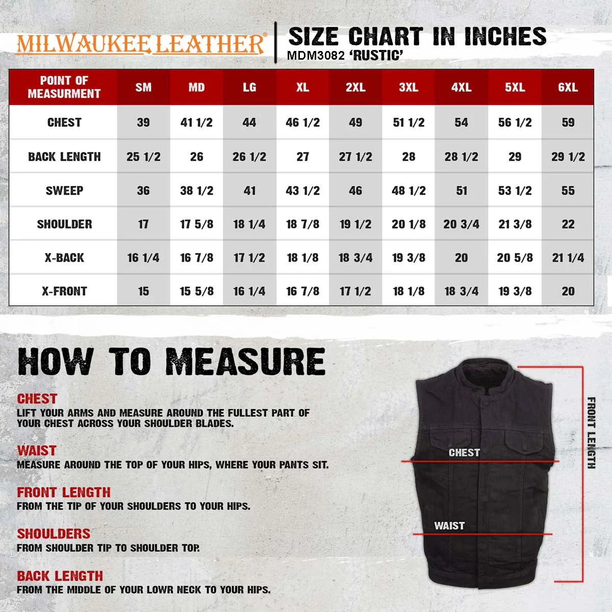 Milwaukee Leather Men's Rustic Black Denim Motorcycle Riding Vest with Removable Hoodie - MDM3082 - Image 3
