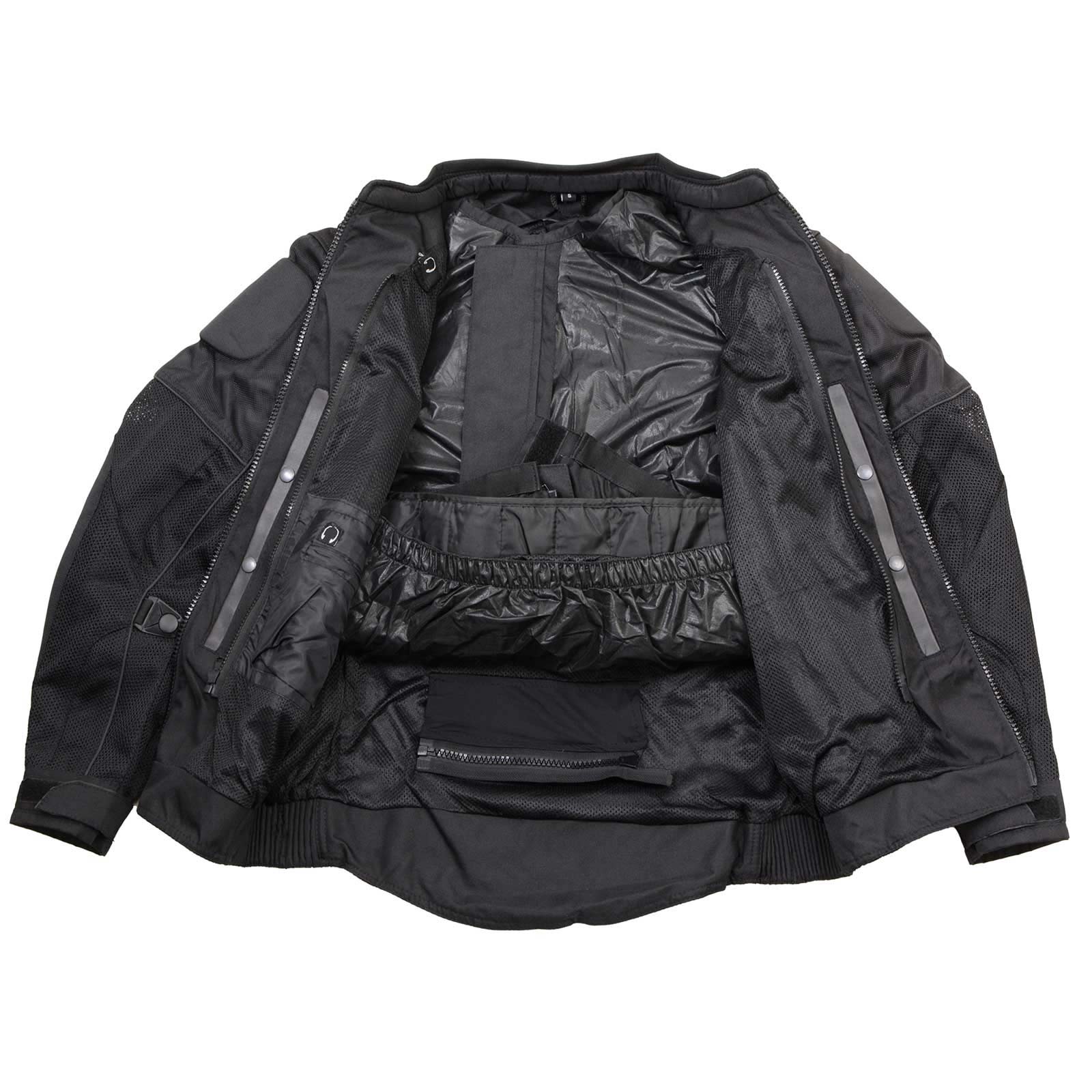 Milwaukee Leather Men's Shadow Black Textile Motorcycle Jacket w/ CE Armor - MPM17030 - Image 8