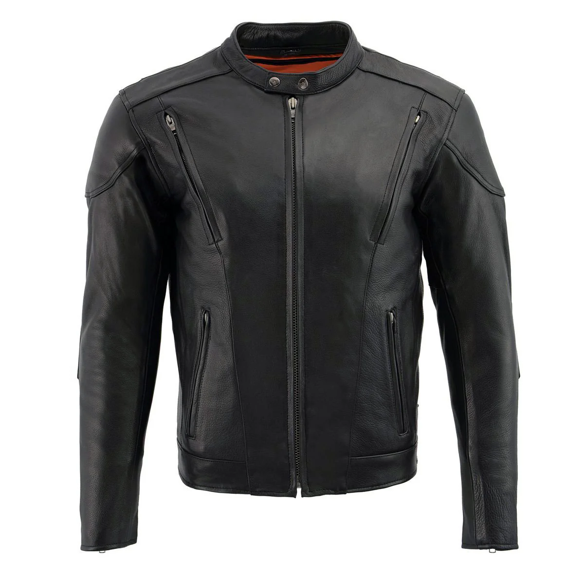 Milwaukee Leather ML1010 Men's Side Lace Vented Black Leather Scooter Jacket - Image 14