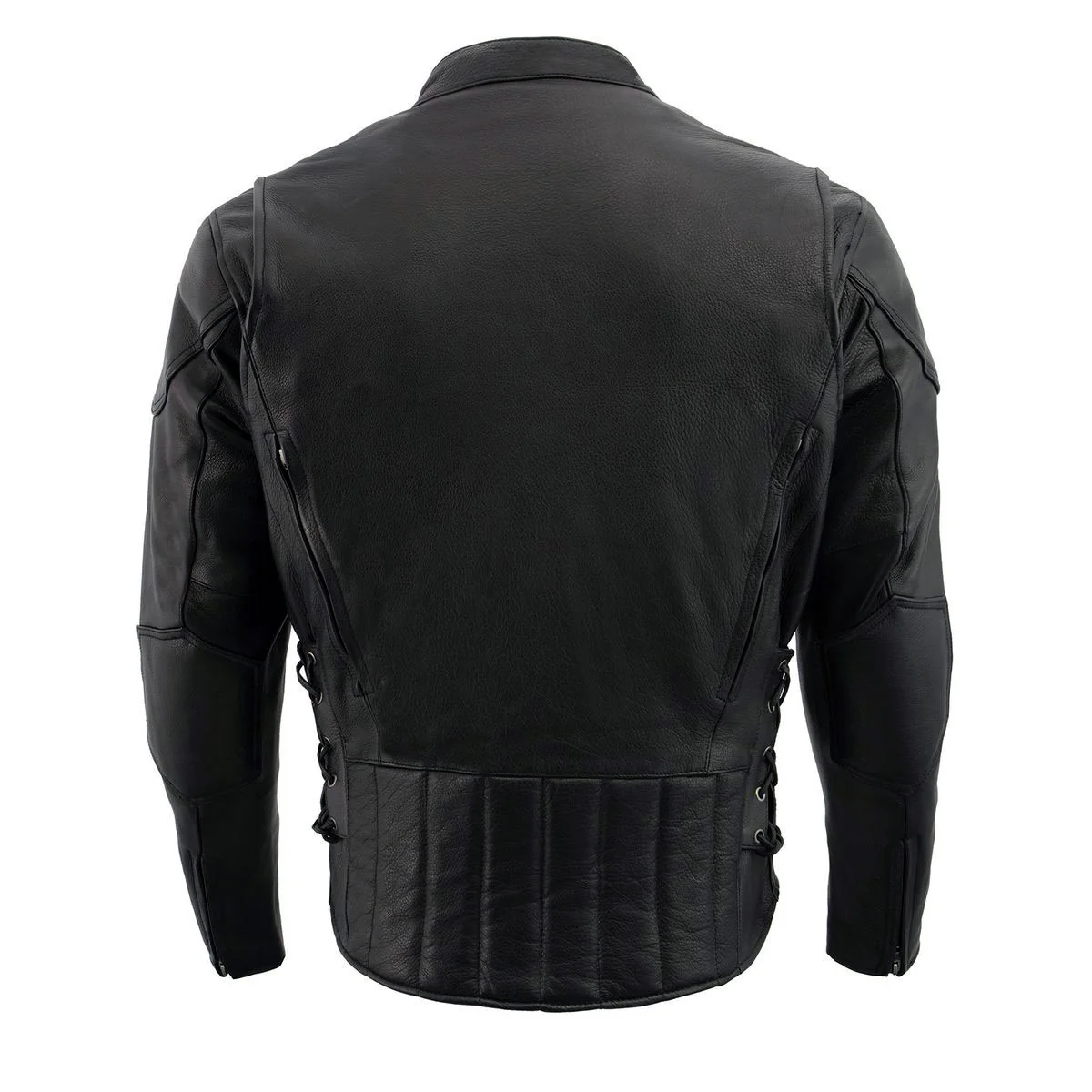 Milwaukee Leather ML1010 Men's Side Lace Vented Black Leather Scooter Jacket - Image 2