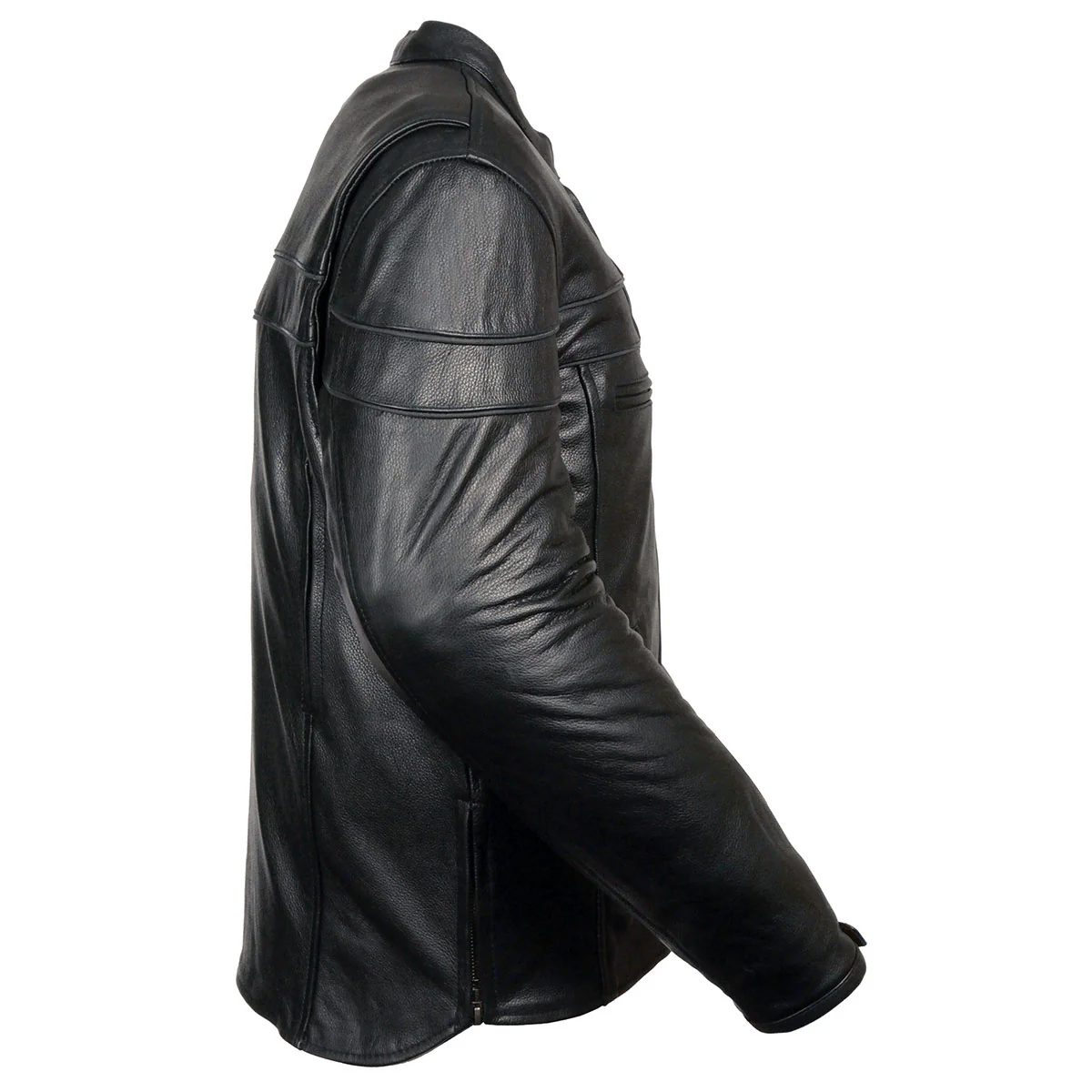 Milwaukee Leather ML1408 Men's Black 'Savage' Sporty Crossover Leather Jacket - Image 16