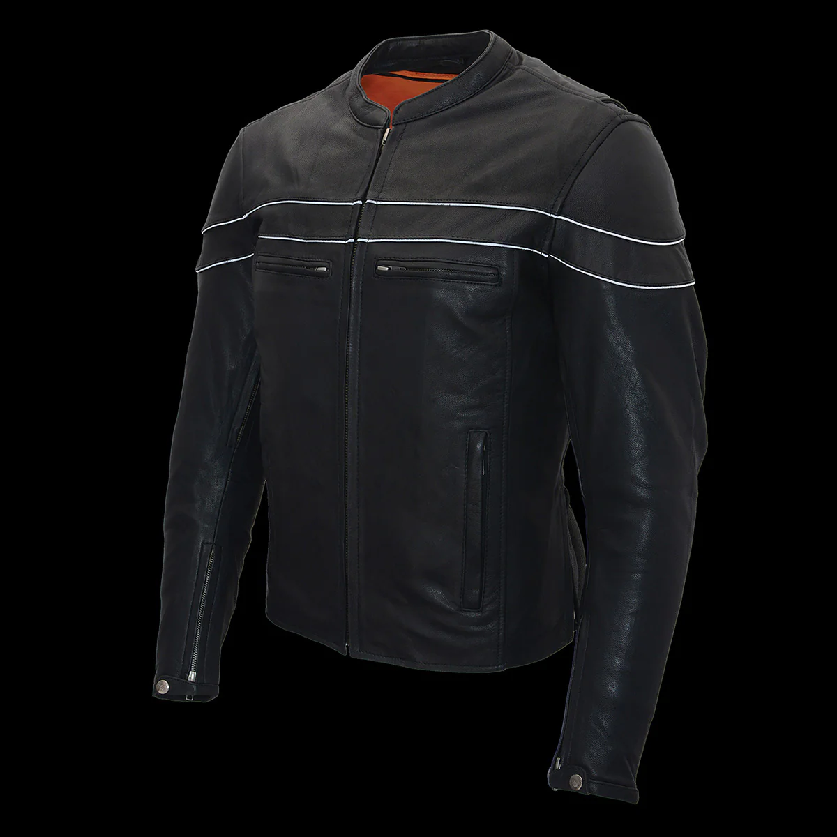 Milwaukee Leather ML1408 Men's Black 'Savage' Sporty Crossover Leather Jacket - Image 7