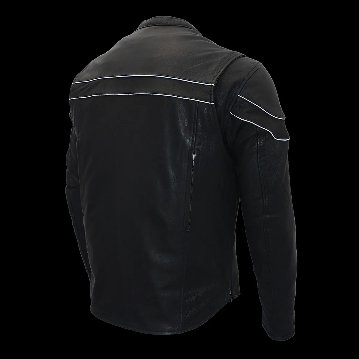Milwaukee Leather ML1408 Men's Black 'Savage' Sporty Crossover Leather Jacket - Image 8
