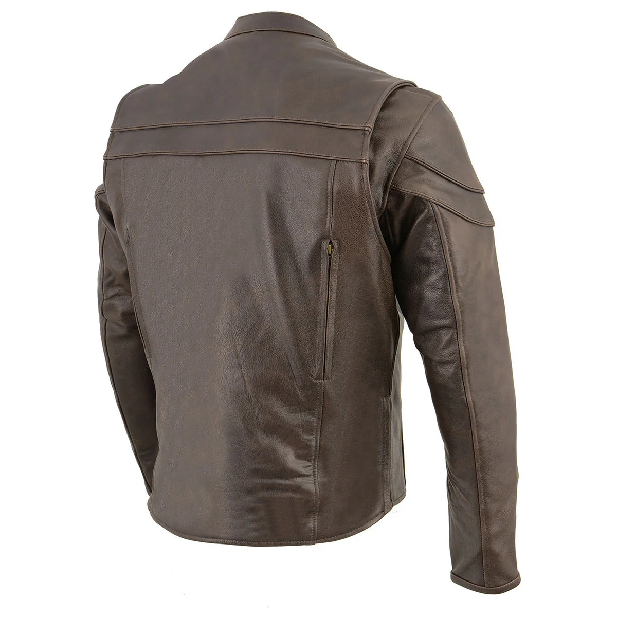 Milwaukee Leather ML1408RT Men's Retro Brown 'Savage' Sporty Crossover Retro Leather Jacket - Image 12