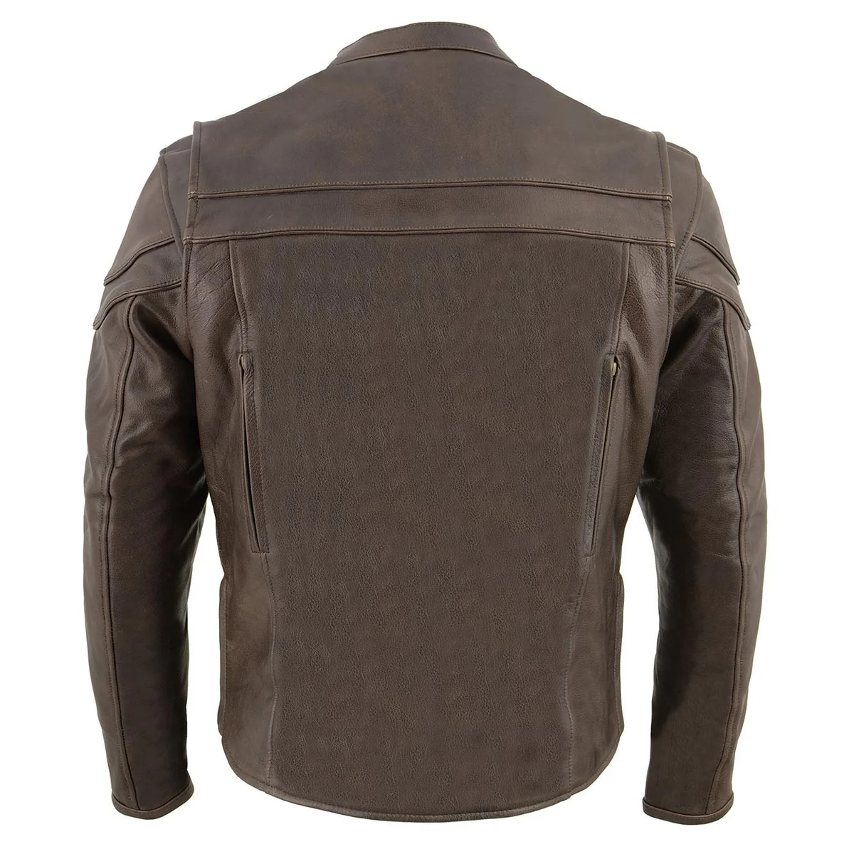 Milwaukee Leather ML1408RT Men's Retro Brown 'Savage' Sporty Crossover Retro Leather Jacket - Image 2
