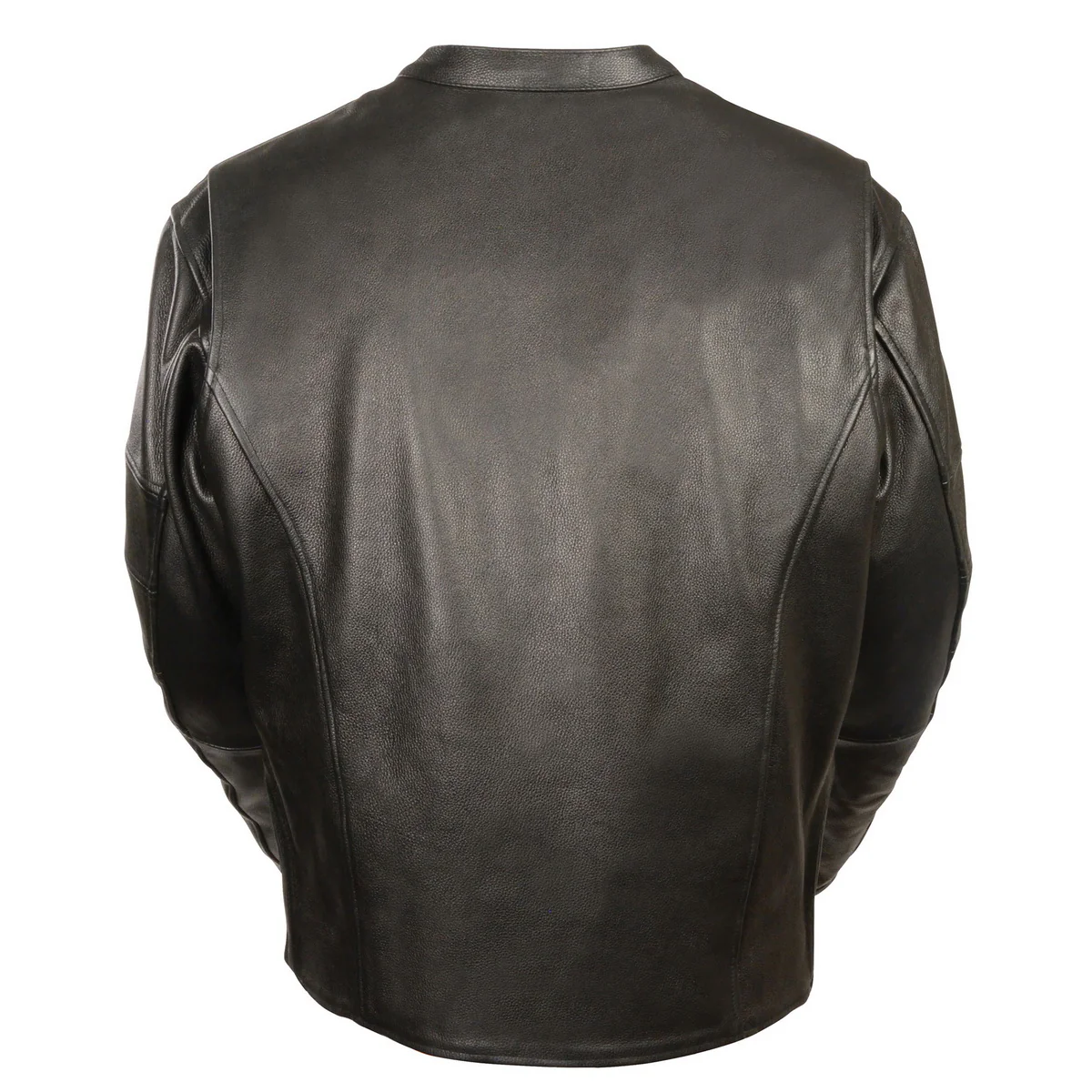 Milwaukee Leather MLM1590 Men's Throwback Black Leather Scooter Jacket with Side Stretch - Image 3