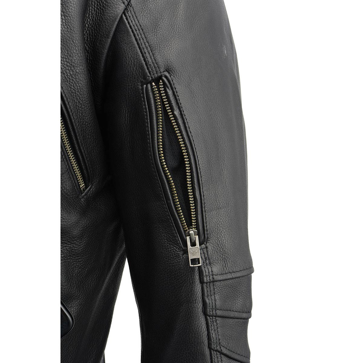Milwaukee Leather MLM1515 Men's Classic Beltless Black Leather Triple Stitched Motorcycle Biker Rider Jacket - Image 10