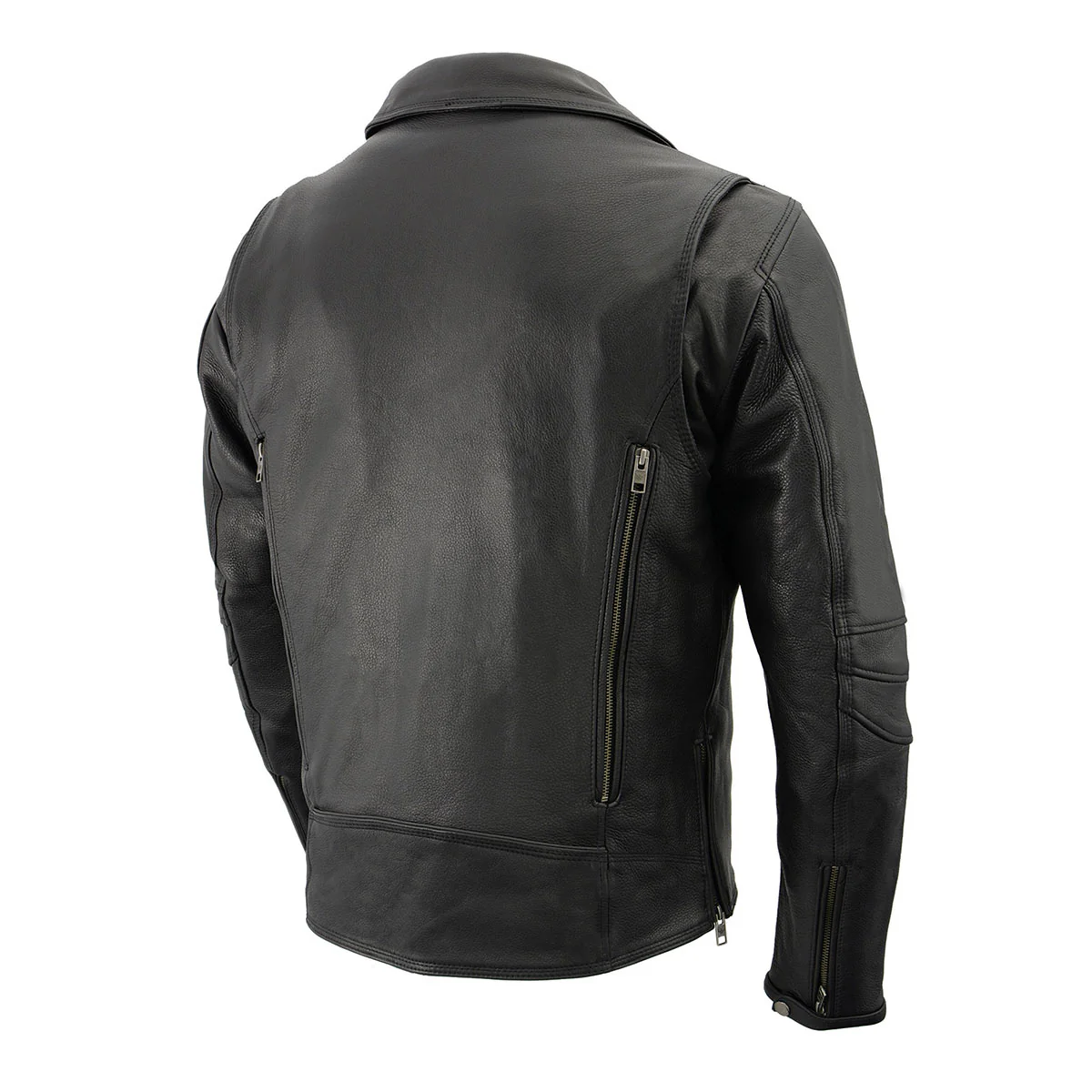 Milwaukee Leather MLM1515 Men's Classic Beltless Black Leather Triple Stitched Motorcycle Biker Rider Jacket - Image 14
