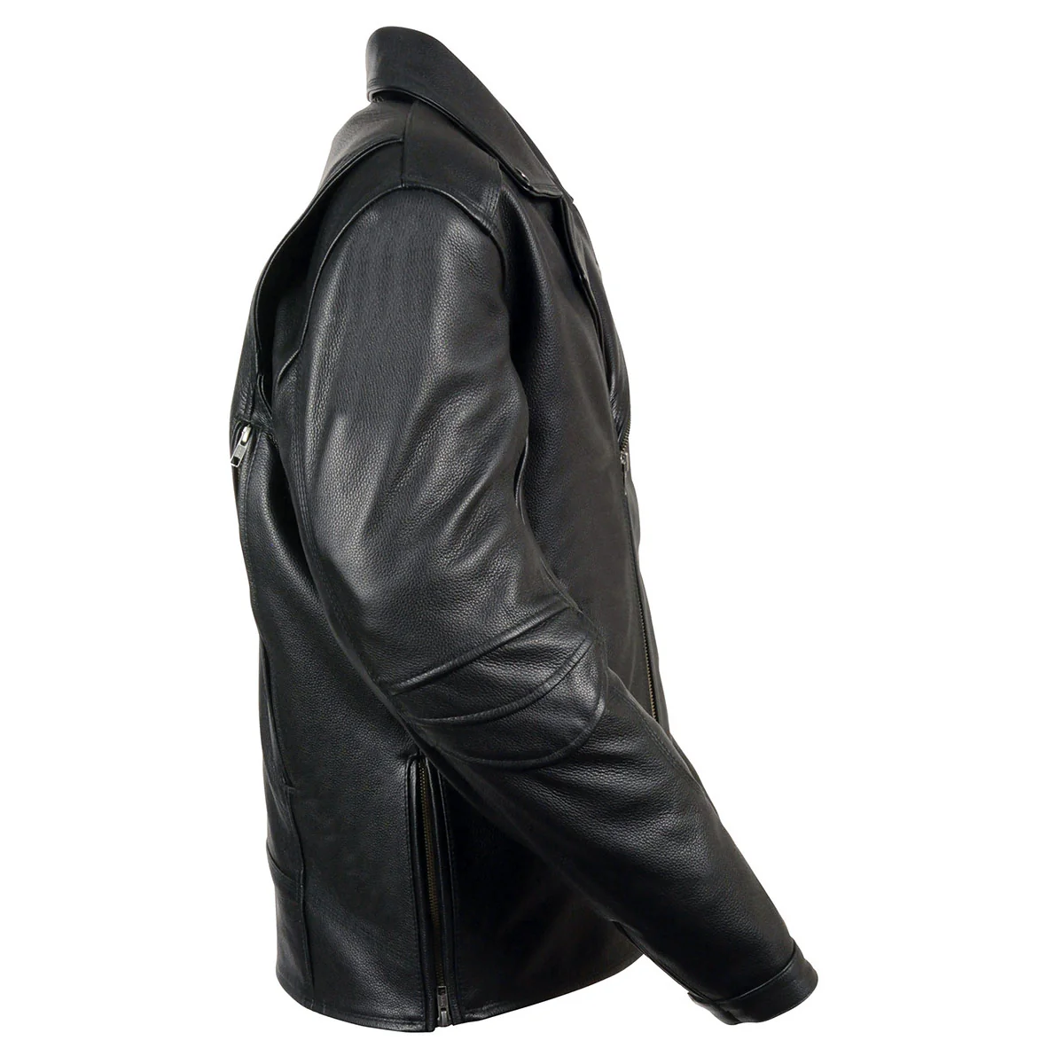 Milwaukee Leather MLM1515 Men's Classic Beltless Black Leather Triple Stitched Motorcycle Biker Rider Jacket - Image 16