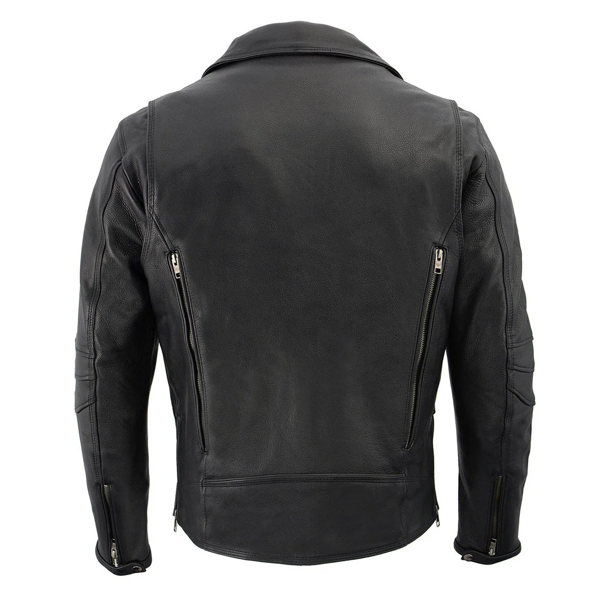 Milwaukee Leather MLM1515 Men's Classic Beltless Black Leather Triple Stitched Motorcycle Biker Rider Jacket - Image 6