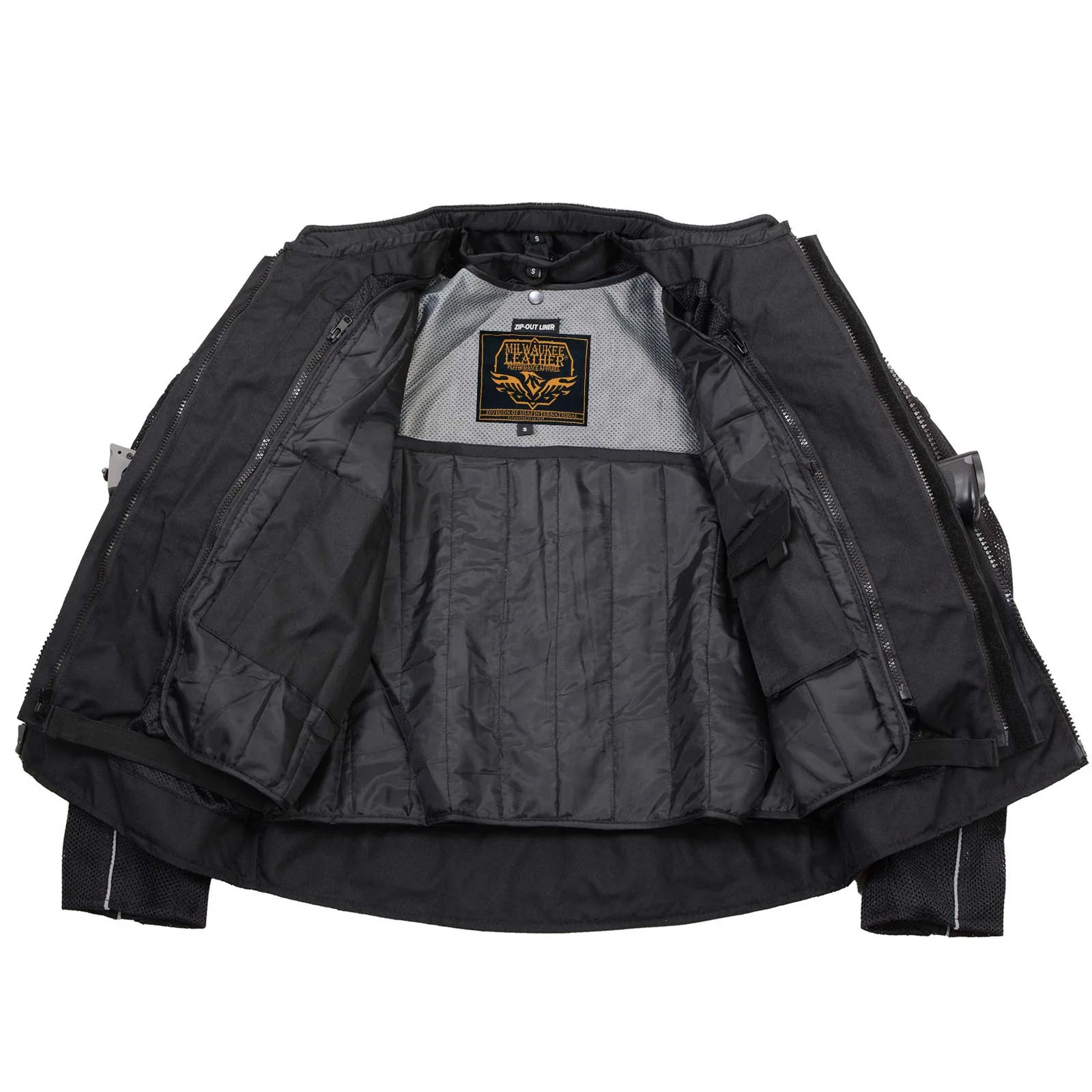 Milwaukee Leather Men's Troubled Black Textile Motorcycle Jacket w/ CE Armor - MPM17029 - Image 8