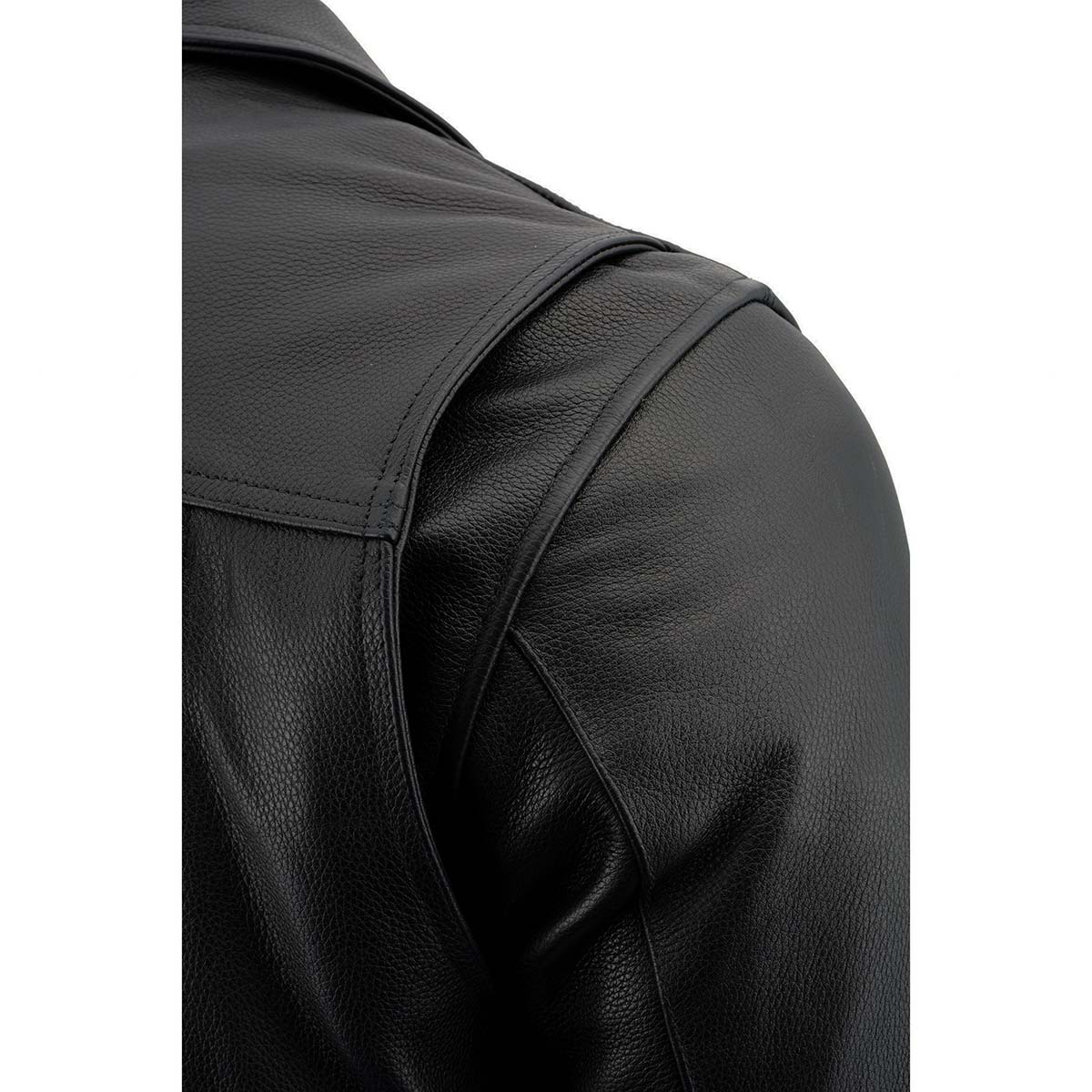 Milwaukee Leather LKM1720 Men's Black Premium Leather Motorcycle Vented Leather Jacket w/ Multi-Utility Pockets - Image 15