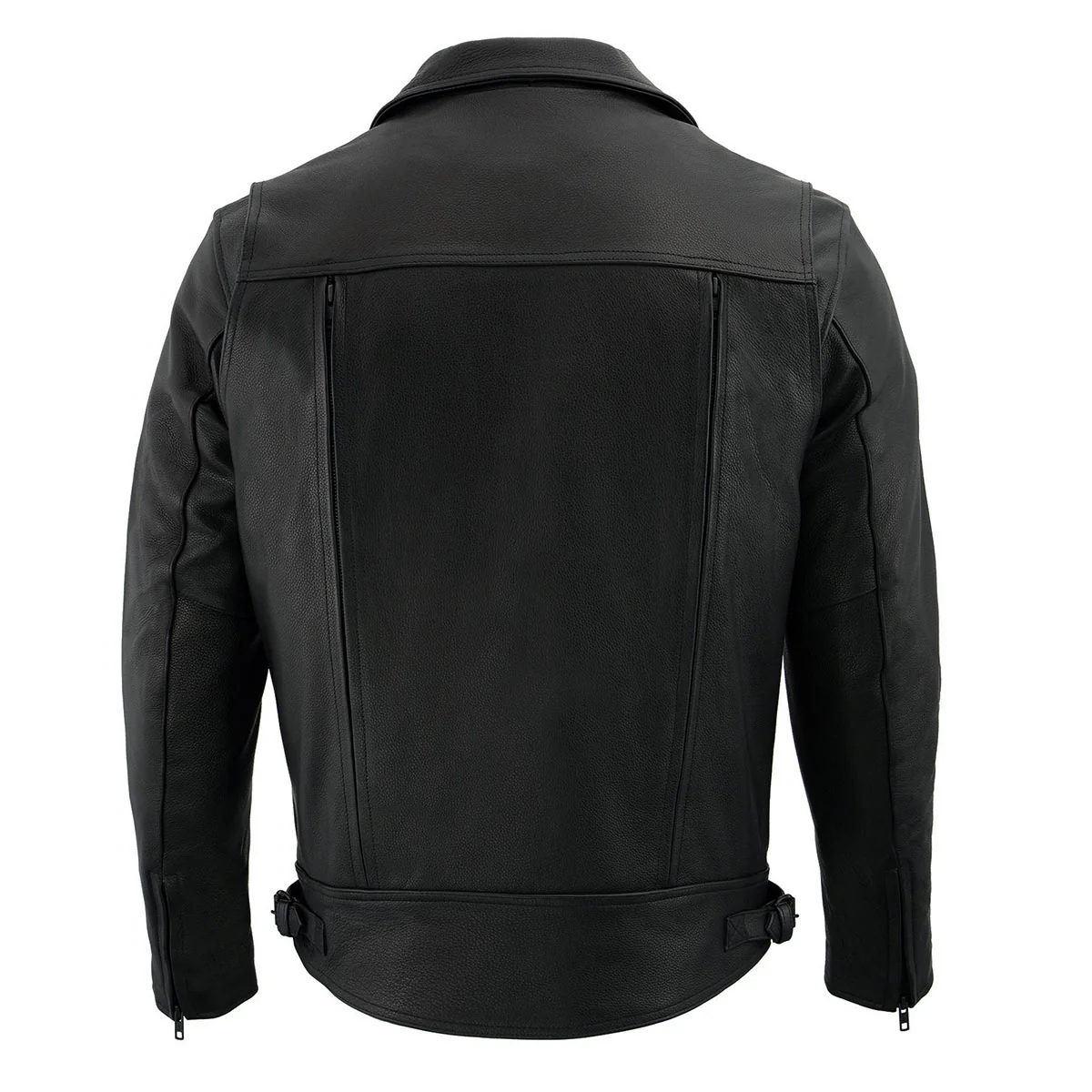Milwaukee Leather LKM1720 Men's Black Premium Leather Motorcycle Vented Leather Jacket w/ Multi-Utility Pockets - Image 2