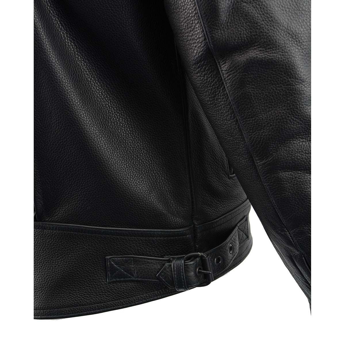 Milwaukee Leather LKM1720 Men's Black Premium Leather Motorcycle Vented Leather Jacket w/ Multi-Utility Pockets - Image 9