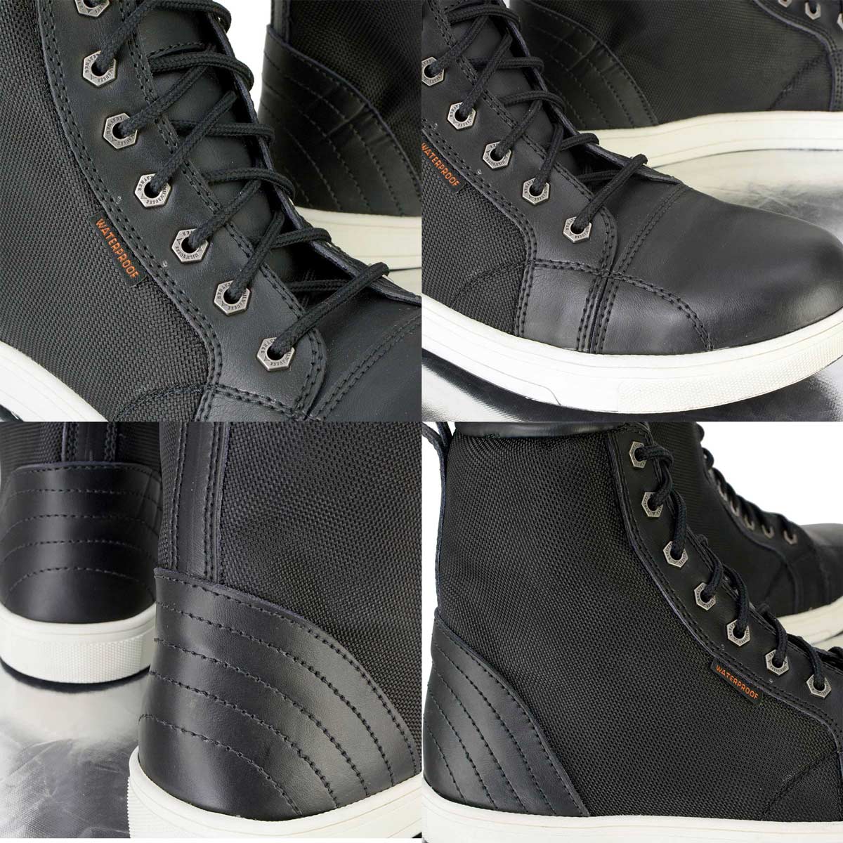 Milwaukee Leather MBM9004WP Men's Waterproof Black Leather Motorcycle Reinforced Street Riding Shoes w/Ankle Support - Image 10