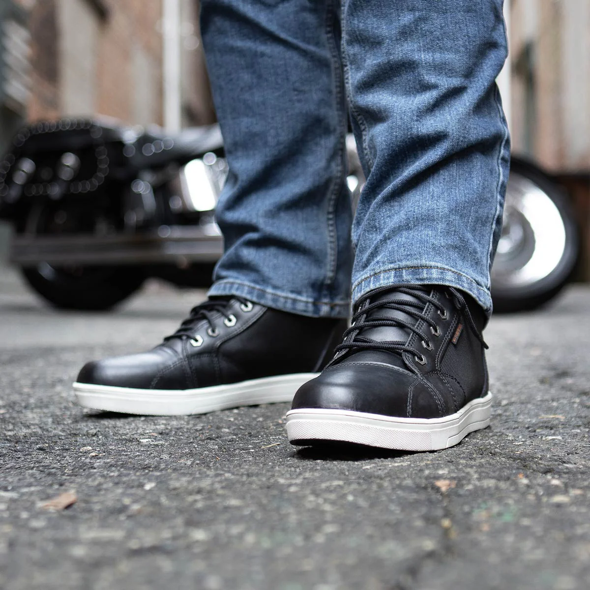 Milwaukee Leather MBM9004WP Men's Waterproof Black Leather Motorcycle Reinforced Street Riding Shoes w/Ankle Support - Image 6